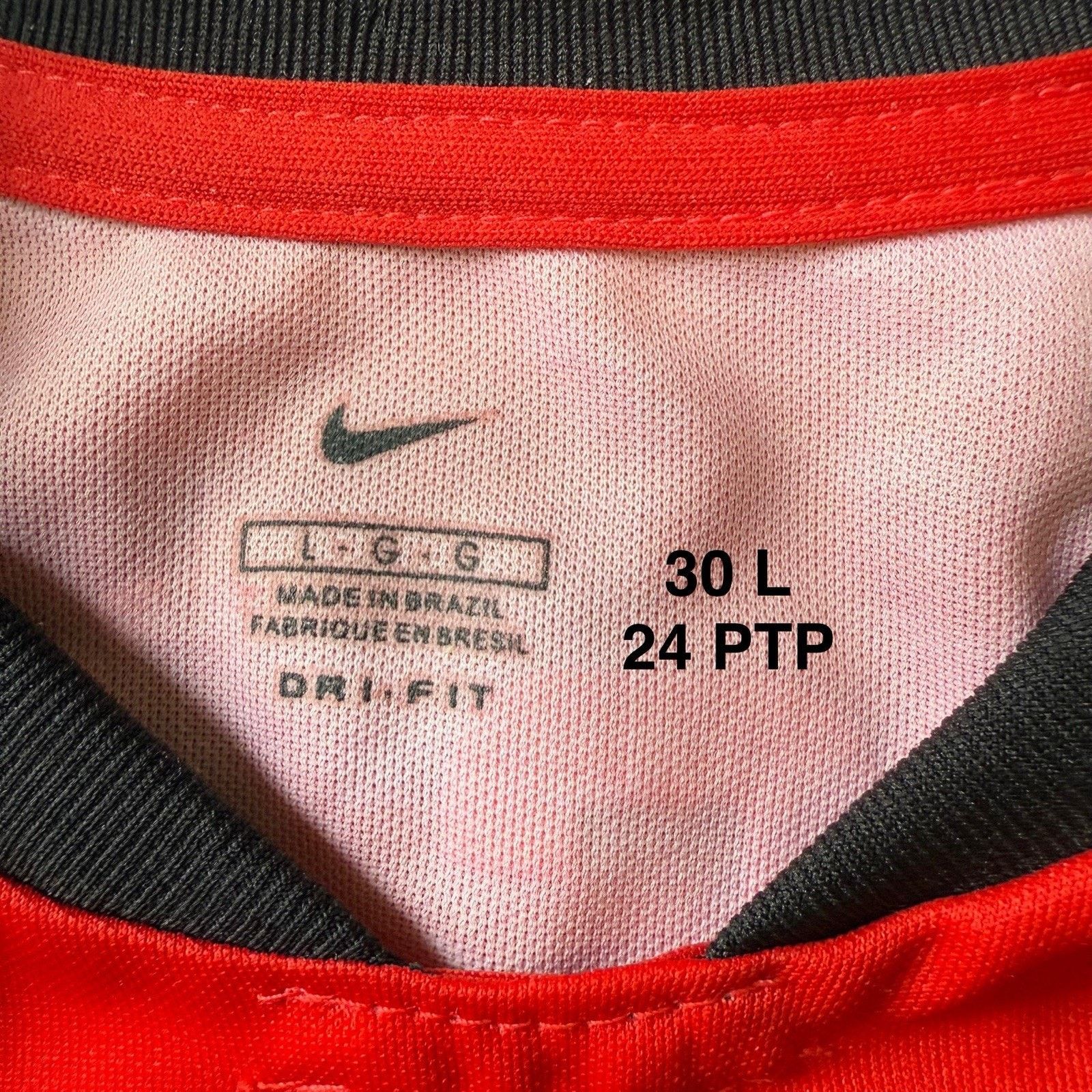 Nike × Vintage Vintage Flamengo Jersey Large Red Black Y2K Nike Sportswear Size US L / EU 52-54 / 3 - 7 Thumbnail