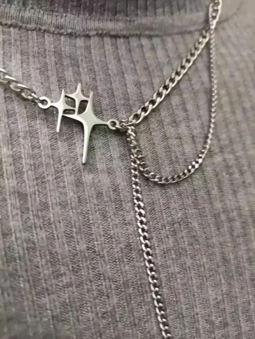 VIBE Stars Titanium steel Necklace Chain Size ONE SIZE - 3 Thumbnail