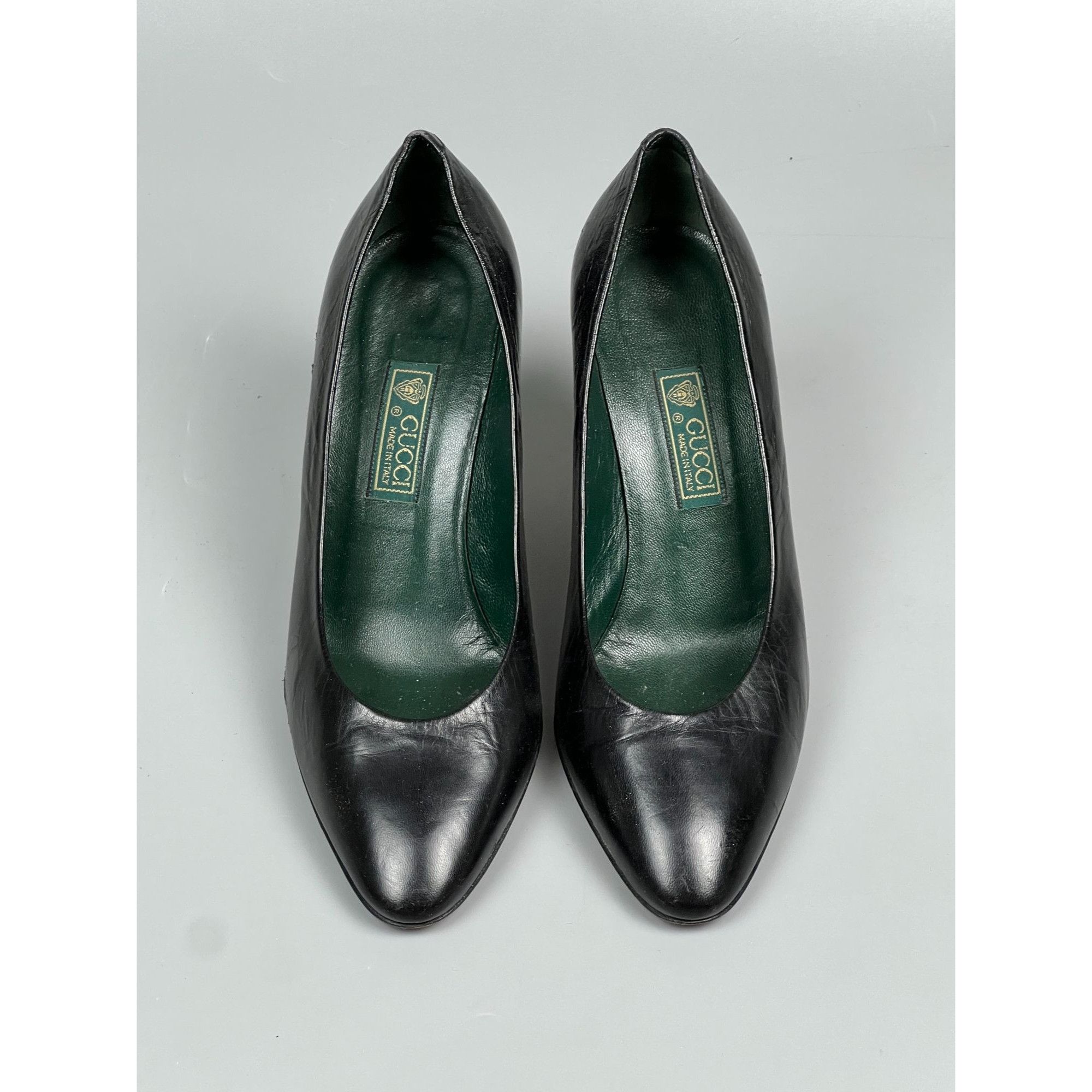 Gucci Gucci Vintage Pointed Toe Leather Pumps (Y1022) Size US 6 / IT 36 - 4 Thumbnail