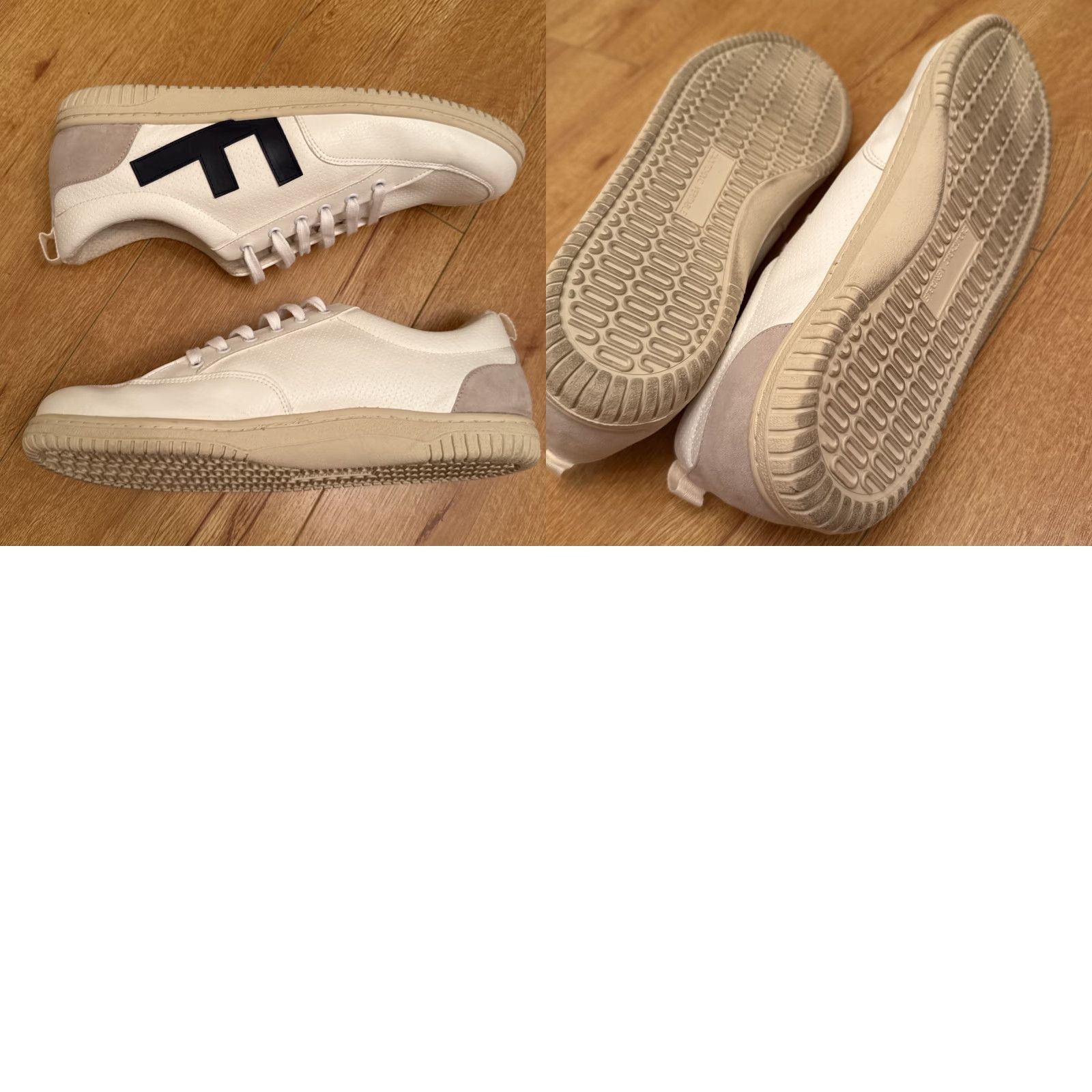 Vintage Flamingos Life Roland Shoes Men's 11 White Navy Logo Vegan Low Top Sneaker Size US L / EU 52-54 / 3 - 8 Thumbnail