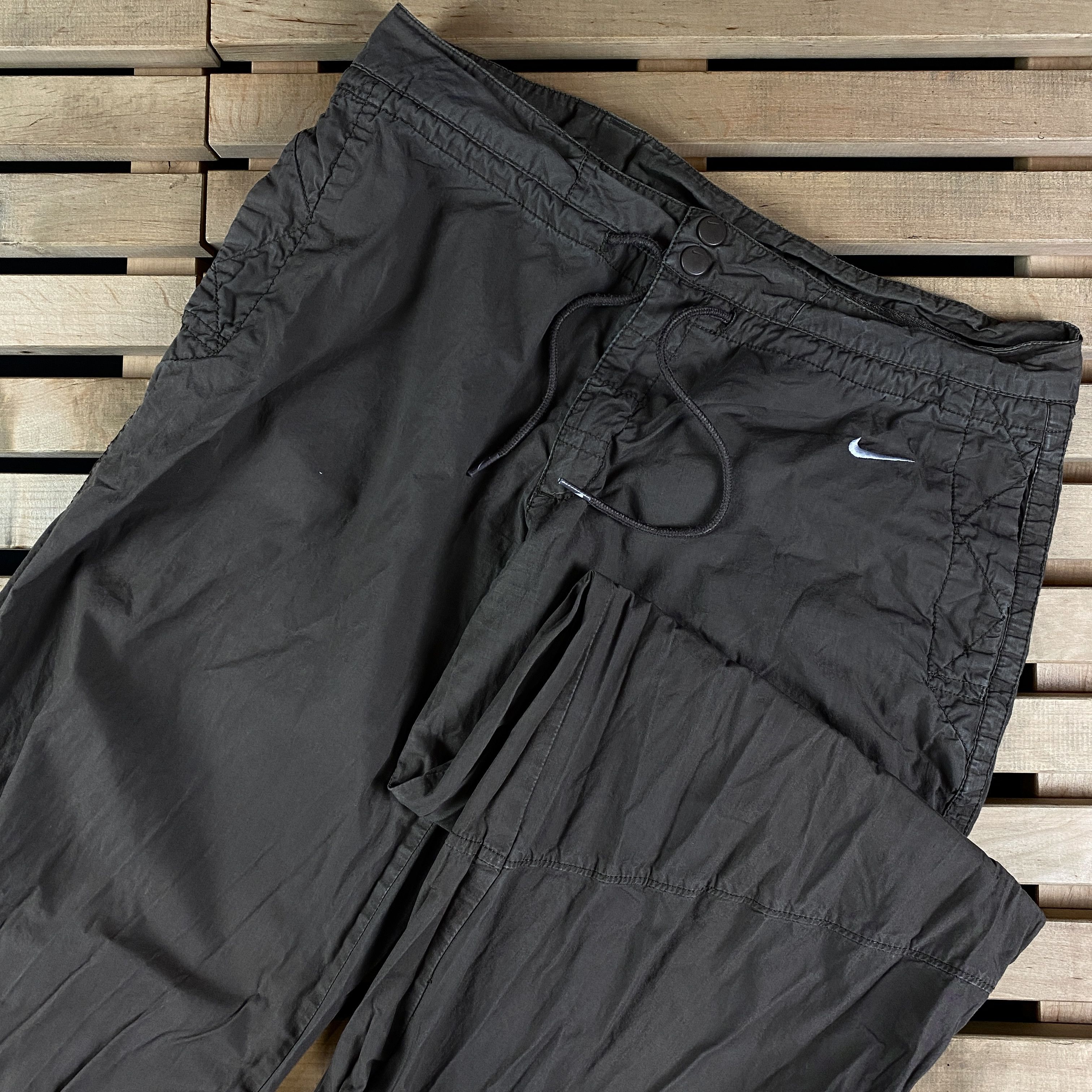 Nike × Vintage Womens Vintage Pants On Ties Nike Size L Cotton Size 30" / US 8 / IT 44 - 2 Thumbnail