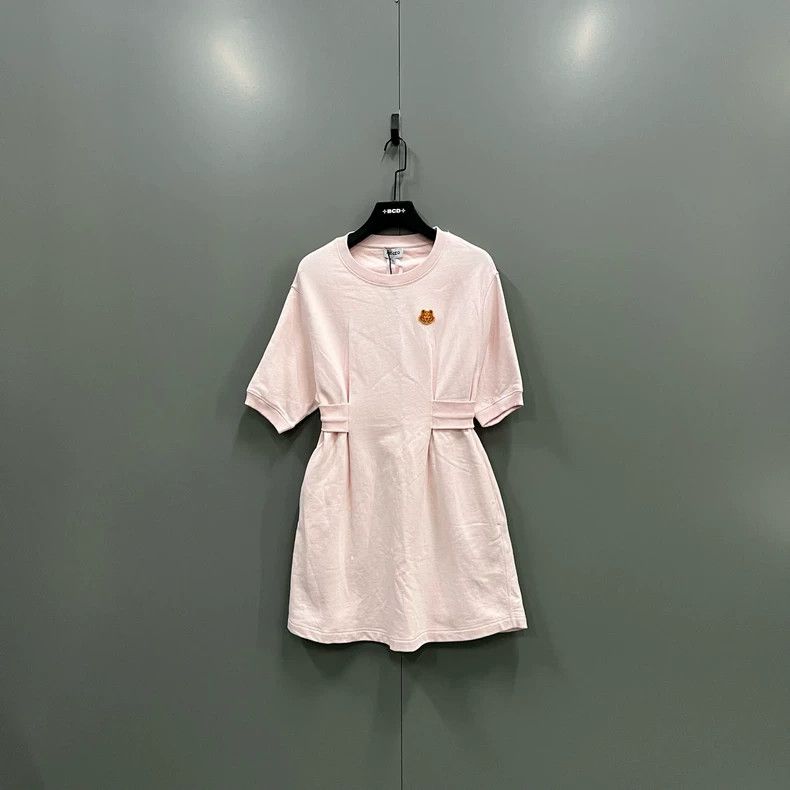 Kenzo KENZO Pink tiger head embroidered short sleeve dress Size S / US 4 / IT 40 - 1 Thumbnail