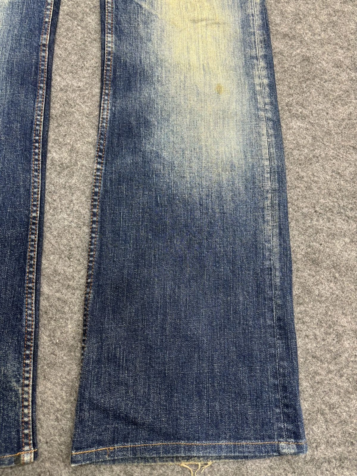 Japanese Brand 💥Super Flare💥Vtg 90s Style Blue Way StoneWash Denim F472 Size US 32 / EU 48 - 10 Thumbnail