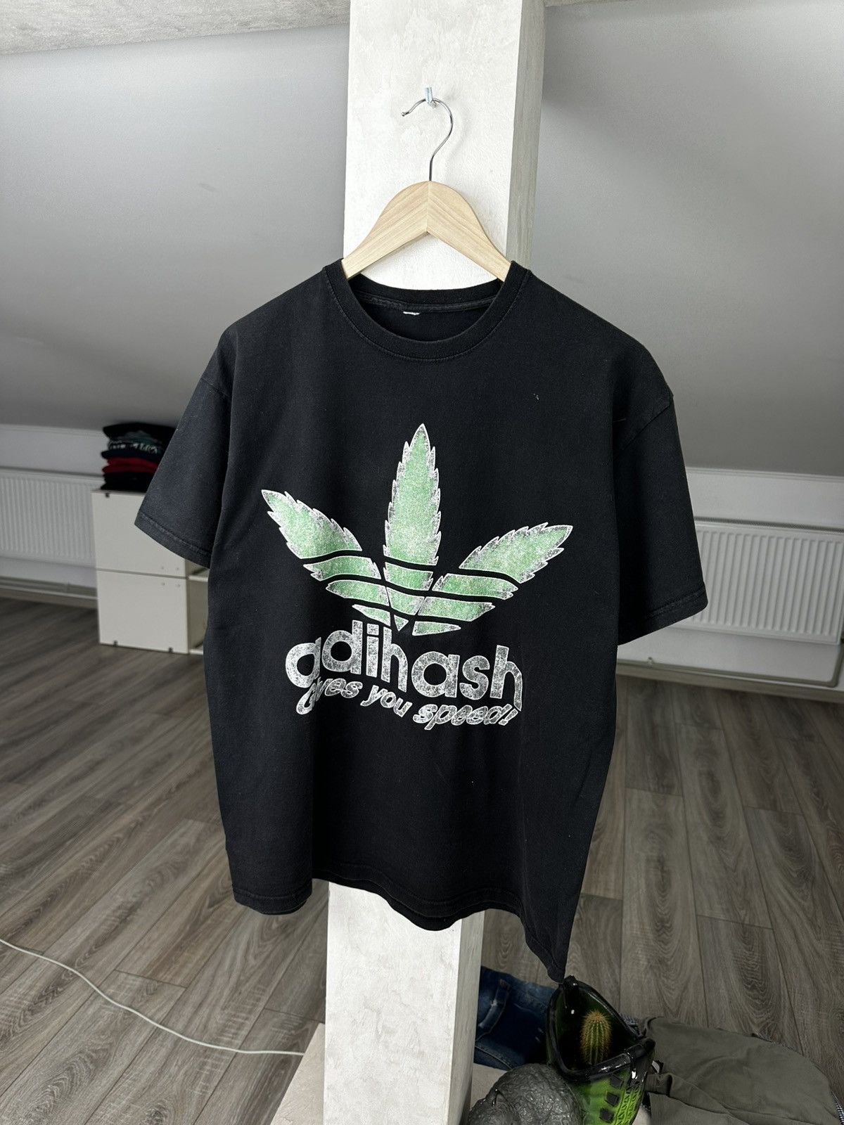 Vintage VINTAGE ADIHASH GIVES YOU SPEED TEE Size US L / EU 52-54 / 3 - 1 Thumbnail