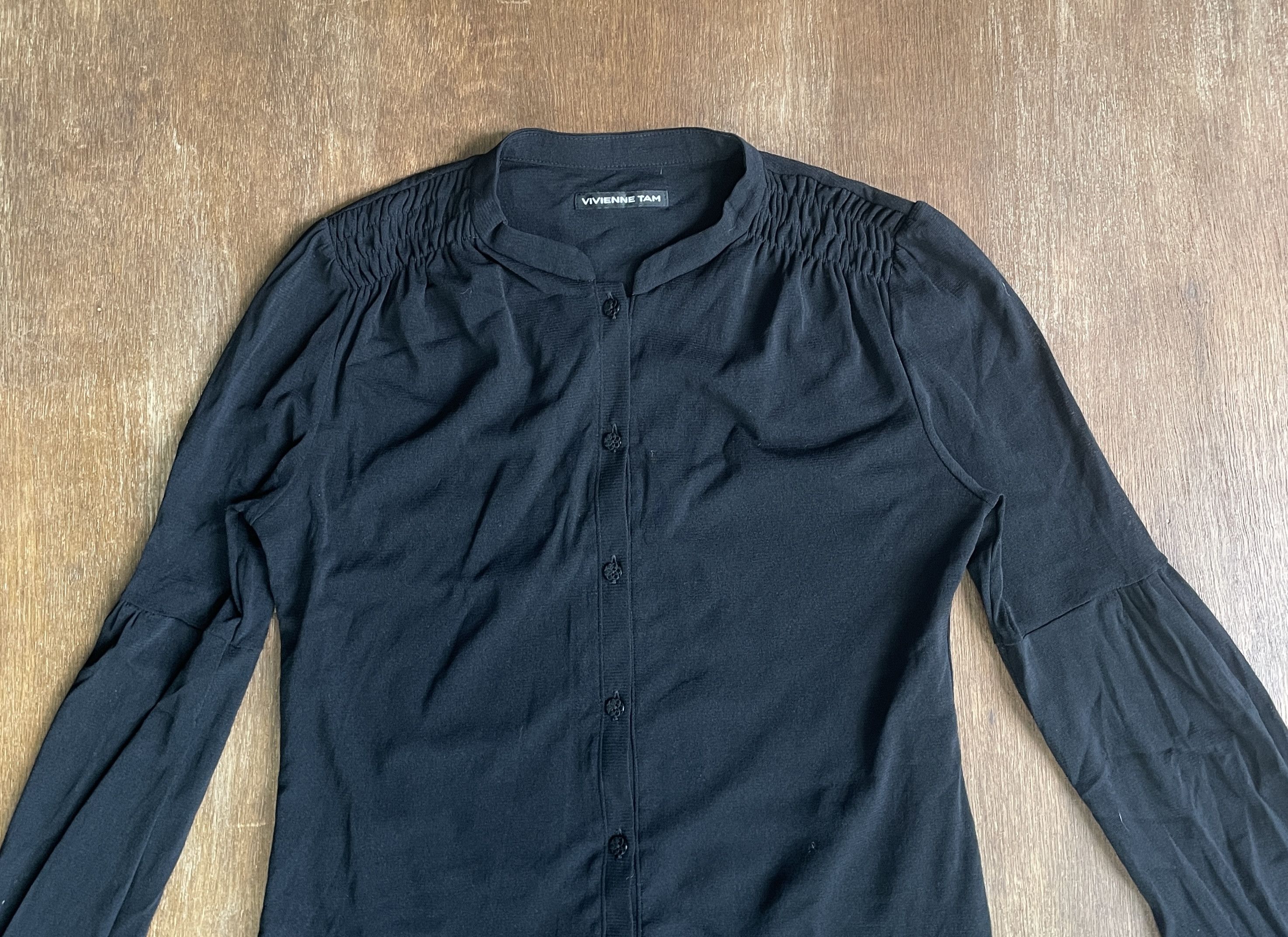 Vivienne Tam VIVIENNE TAM Shanghai Black Top Shirt Size S / US 4 / IT 40 - 2 Thumbnail