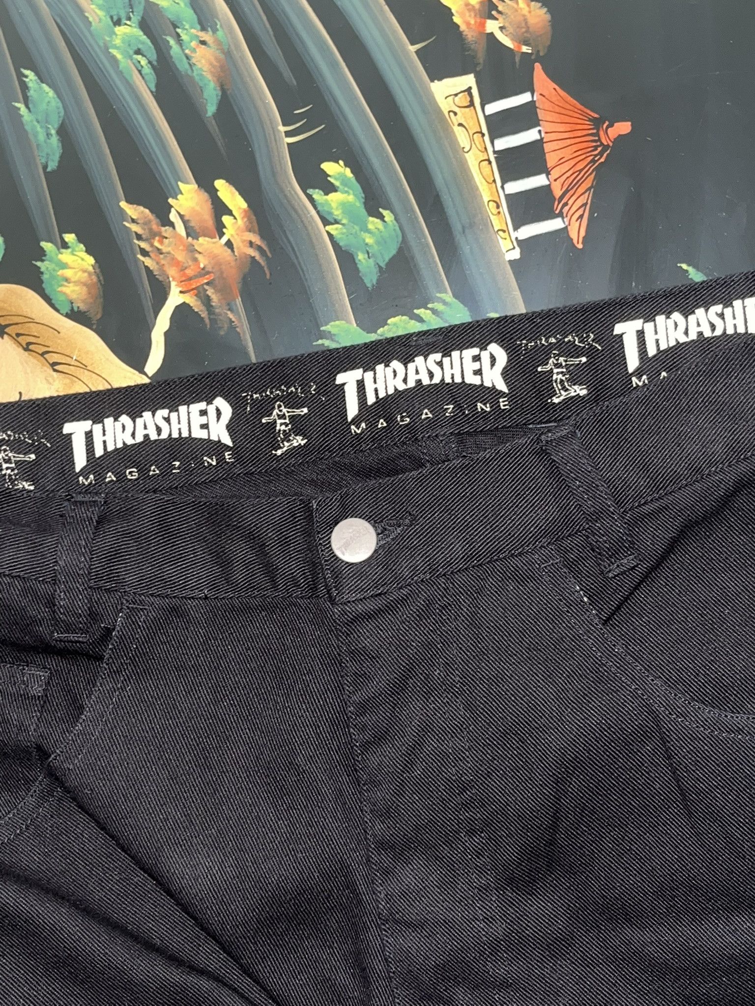 Thrasher rare vintage Thrasher Magazine skate chinos Size US 30 / EU 46 - 1 Thumbnail