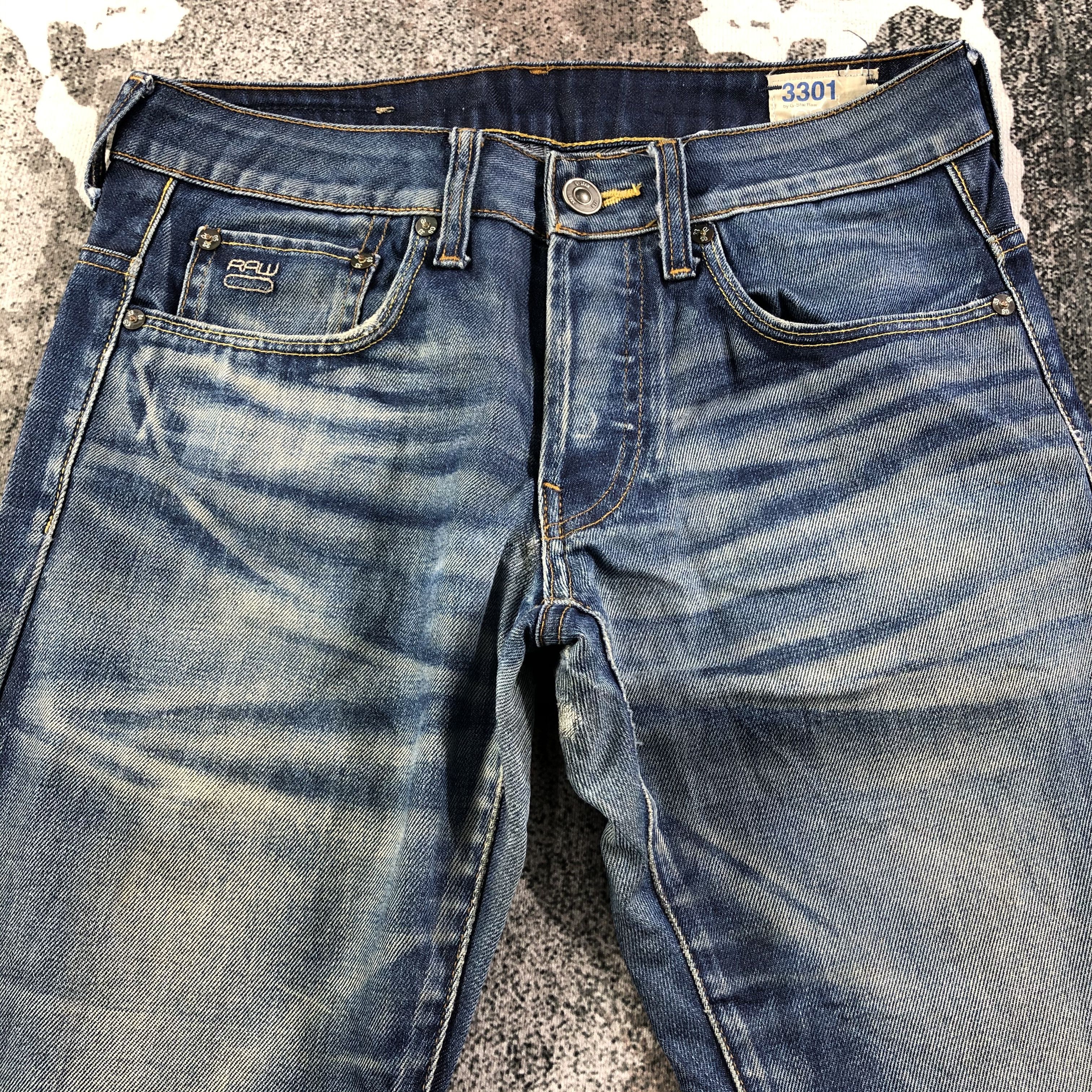 G-Star G Star Raw Jeans Faded Blue Denim KJ1850 Size US 29 - 3 Thumbnail