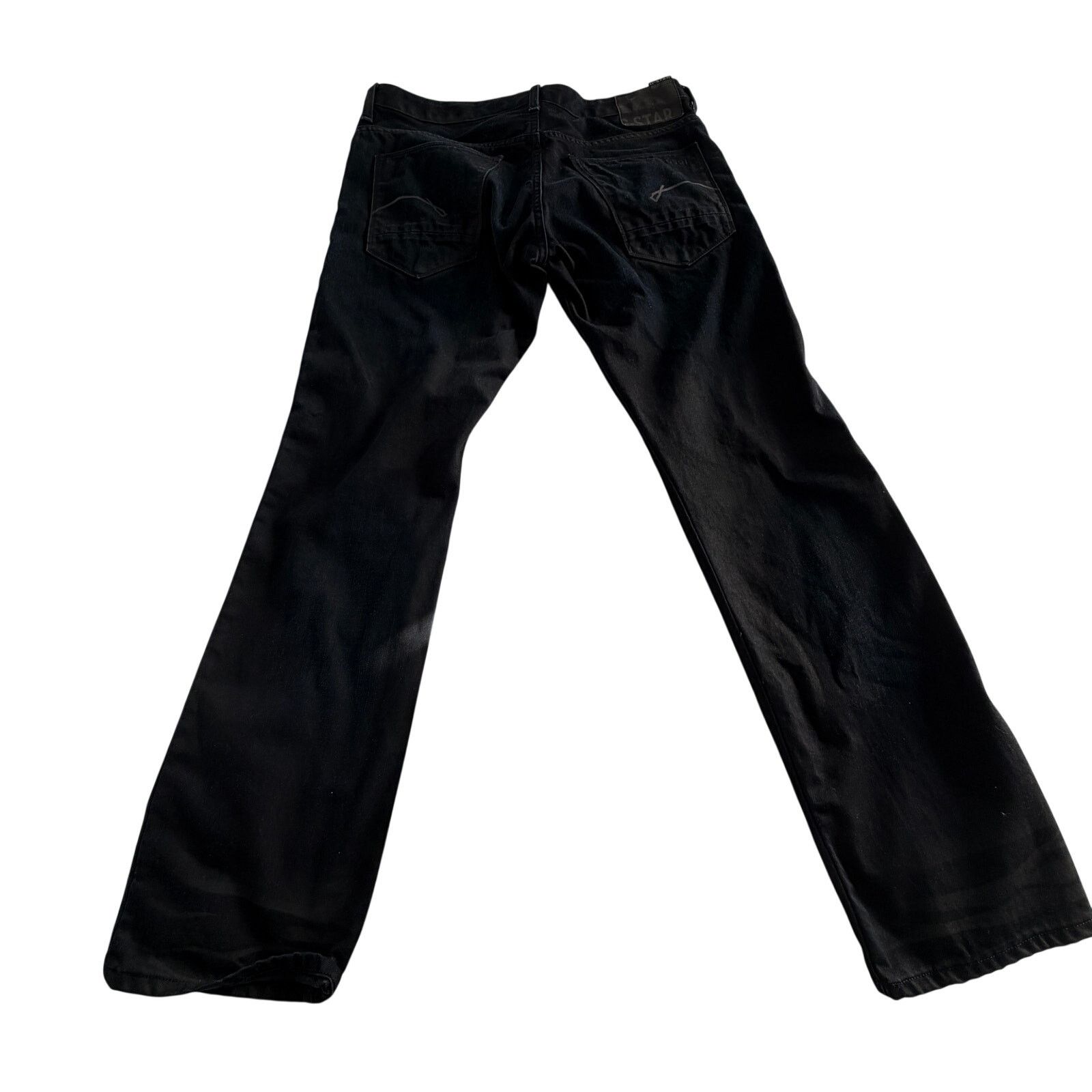G-Star GStar GS01 Morris Low Straight Raw Denim Black Jeans 36x32 Size US 36 / EU 52 - 3 Thumbnail