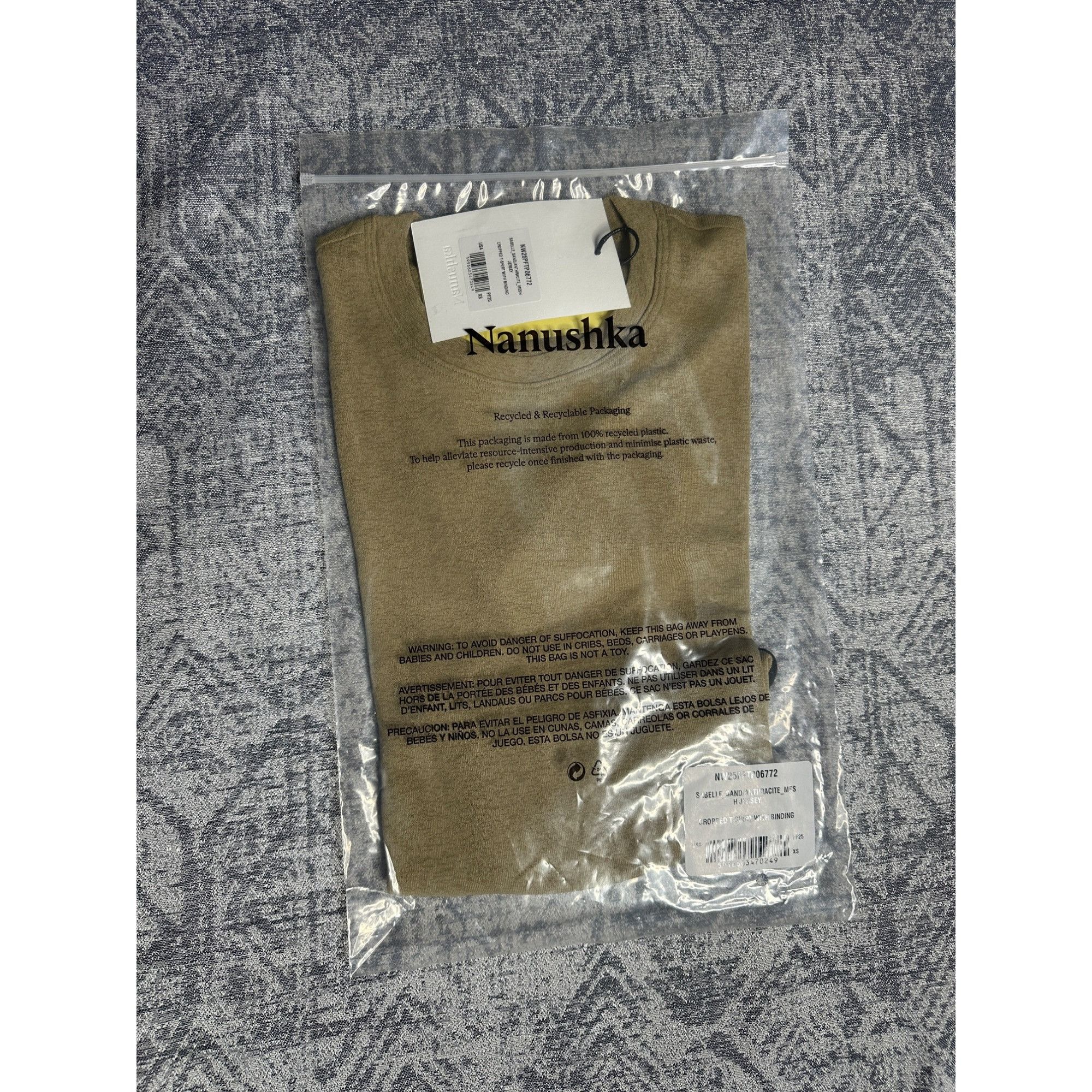 Nanushka Nanushka Sabelle Cropped Mesh T-shirt Jersey With Binding Size XS / US 0-2 / IT 36-38 - 2 Thumbnail