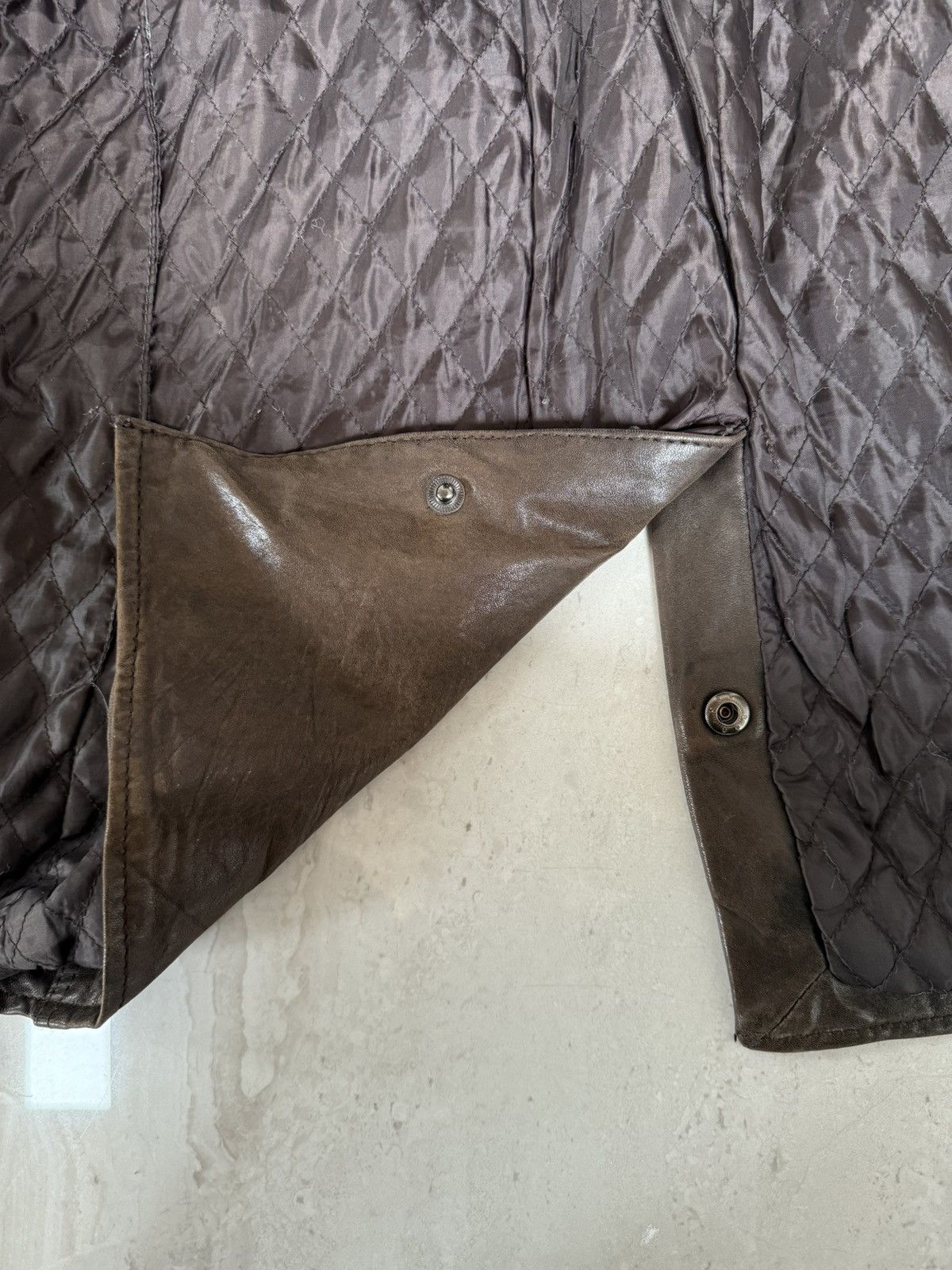 Other Vintage Heavy Leather Field Jacket – Brown – emilio adani Size US L / EU 52-54 / 3 - 7 Thumbnail