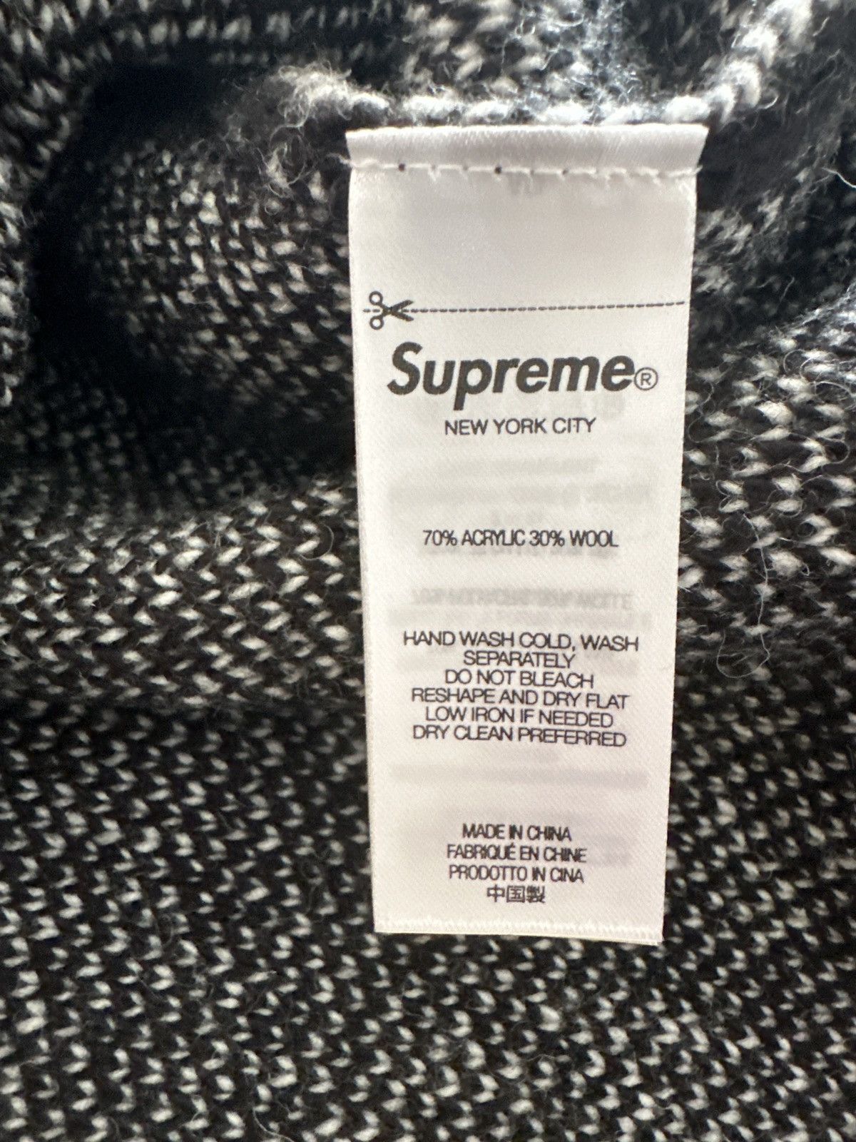 Supreme Supreme Back Stripe Wool Sweater Black and White Size US XL / EU 56 / 4 - 4 Thumbnail