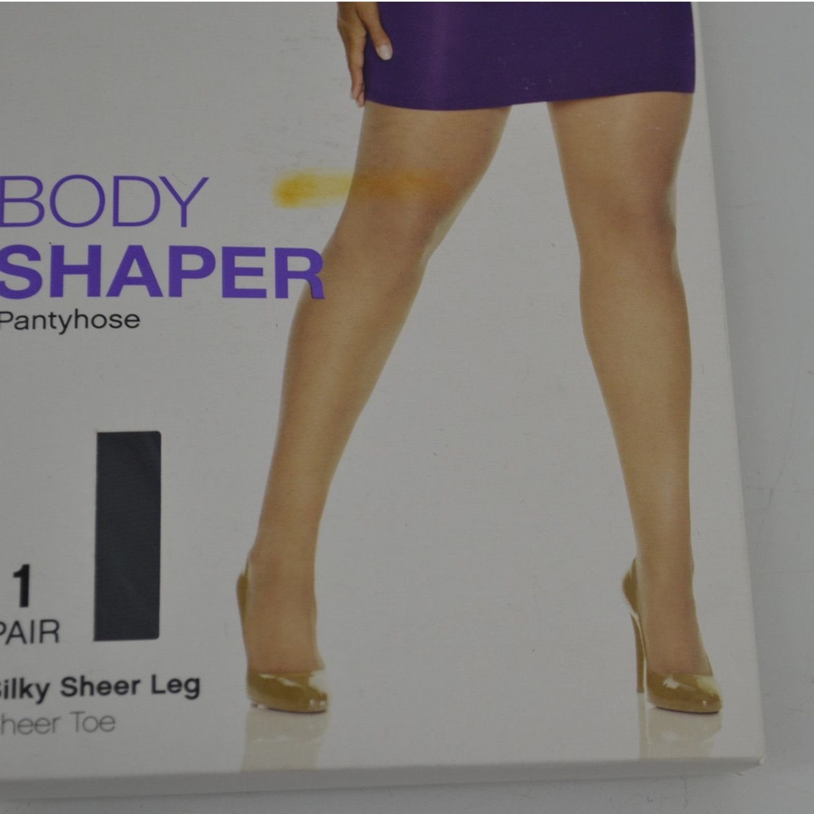 Hanes Hanes Body Shaper Pantyhose Silky Sheer Leg 1x/2x Black Plus Size ONE SIZE - 5 Thumbnail