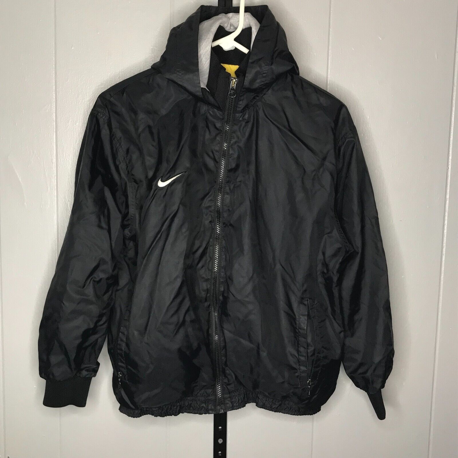 Nike × Vintage VTG Nike White Tag 90s Black Womens Small Full Zip Swoosh Tr Size S / US 4 / IT 40 - 1 Thumbnail