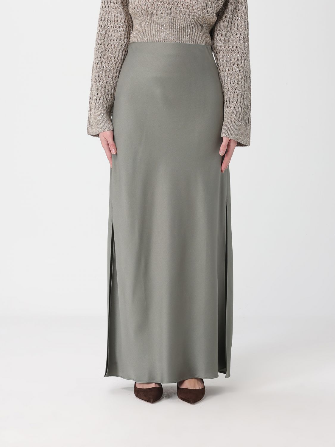 Brunello Cucinelli Brunello Cucinelli Skirt Woman Green Size 30" / US 8 / IT 44 - 1 Thumbnail