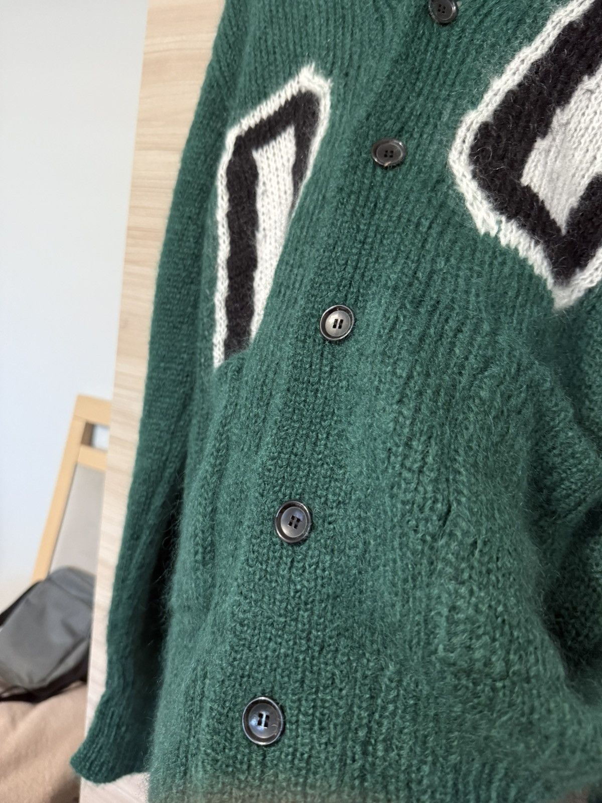 Louis Vuitton Louis Vuitton Green Mohair Knit Cardigan Sweater Season 2022 Size US S / EU 44-46 / 1 - 9 Thumbnail