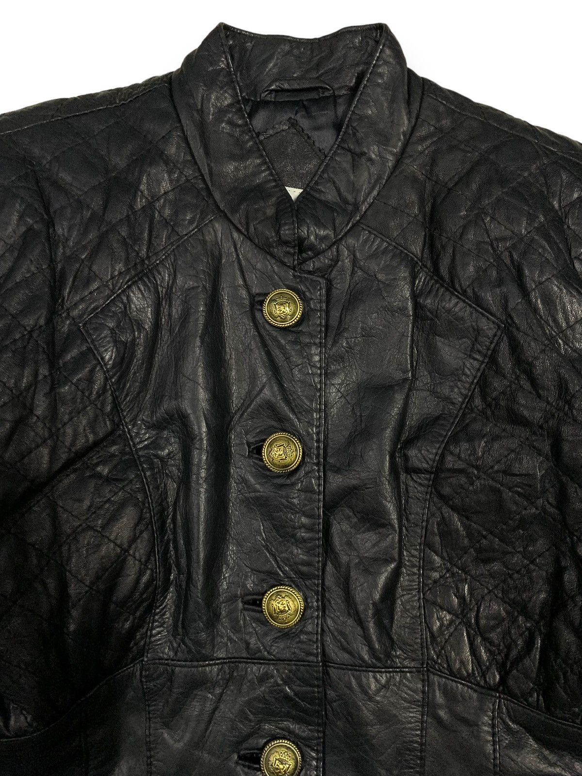 Other Vintage Marais Cowhide Leather Lace-up Punk Style Overcoat Size M / US 6-8 / IT 42-44 - 5 Thumbnail