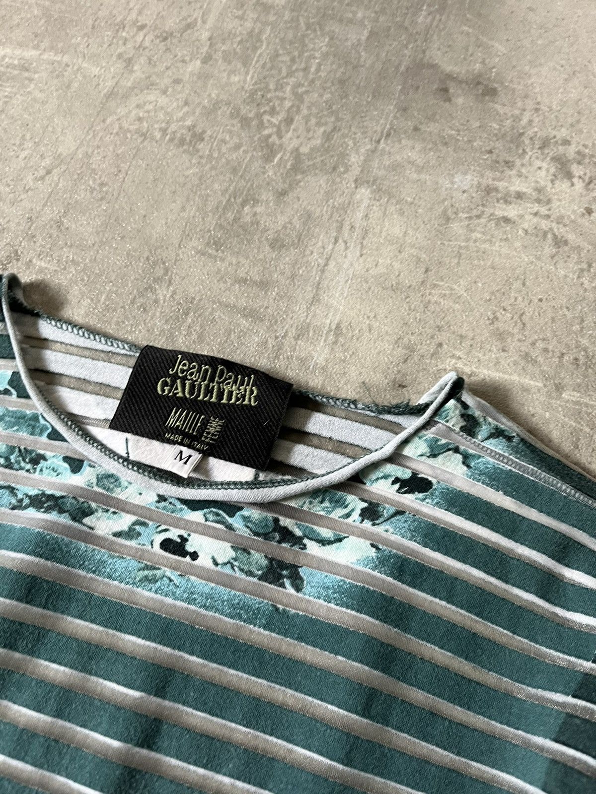 Jean Paul Gaultier Vintage Jean Paul Gaultier Aqua mesh top striped rare Size M / US 6-8 / IT 42-44 - 3 Thumbnail