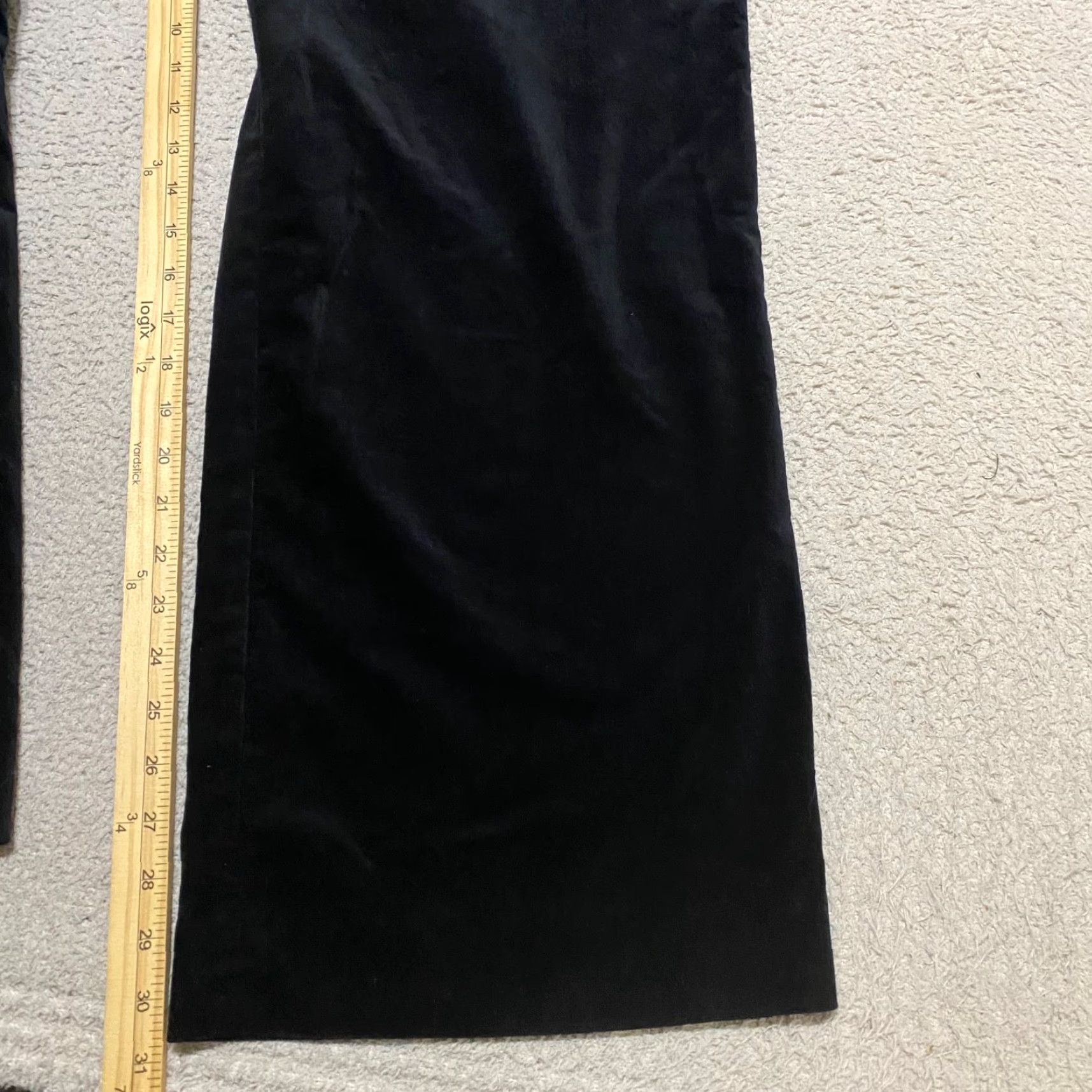 Talbots Talbots Womens 16W Pants Black Velvet High Rise Wide Leg Straight Inseam 31in Plus Body Size 38" / US 16 / IT 52 - 5 Thumbnail
