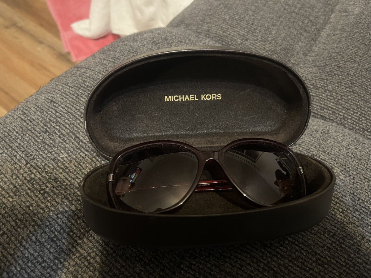 Michael Kors Dark Maroon with gold accent micheal kors sunglasses Size ONE SIZE - 1 Thumbnail