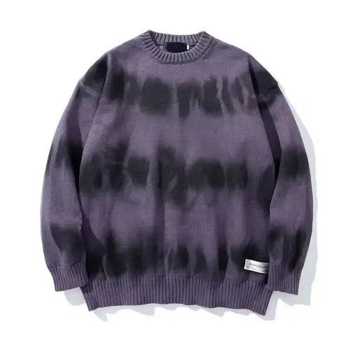 Aran Isles Knitwear × Homemade × Japanese Brand Waves Colored Graffiti Knit Sweater Size US L / EU 52-54 / 3 - 1 Thumbnail