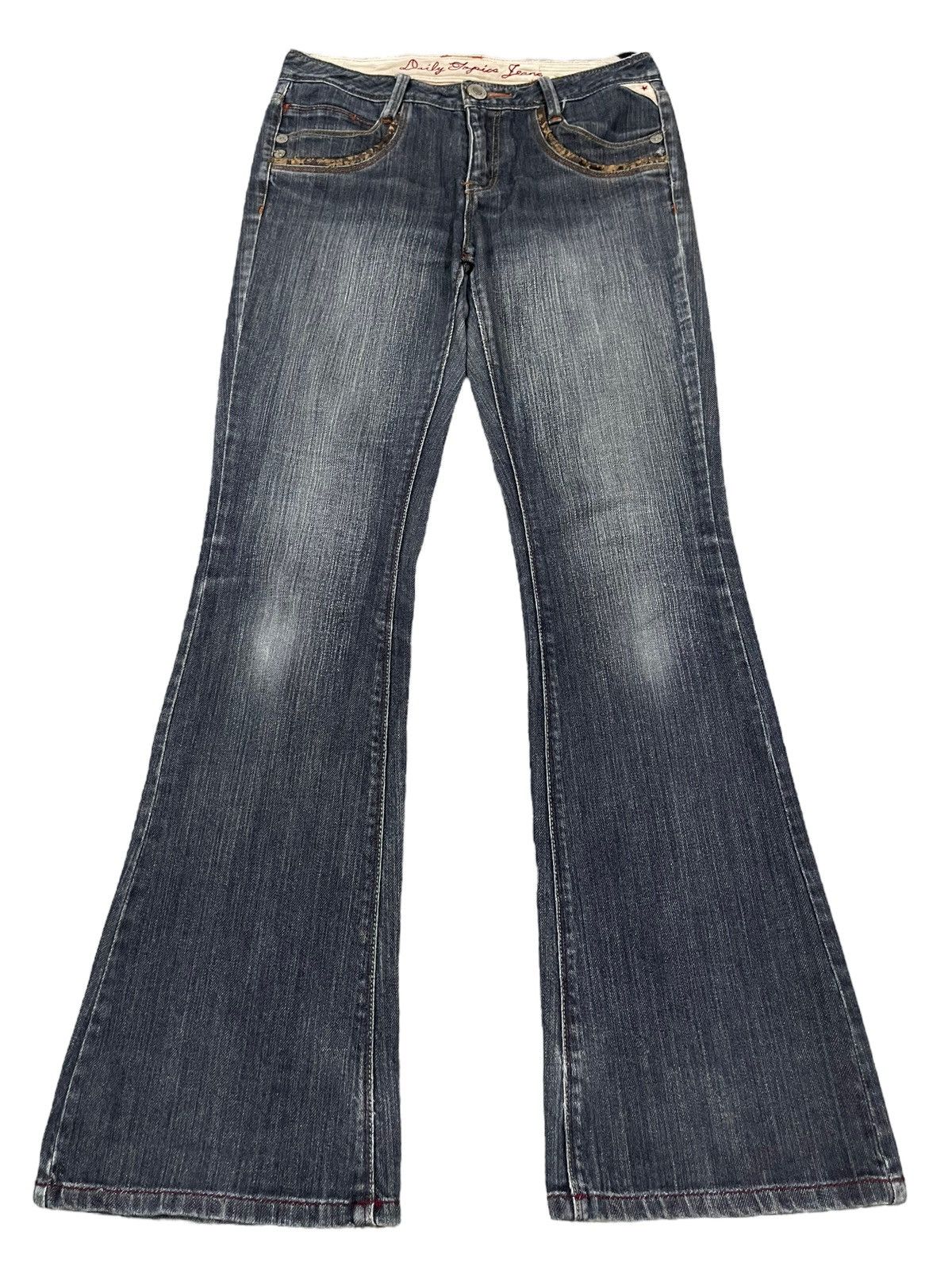image of Hype Vintage Blue Wash Style Flare Jeans, Men's (Size 28)