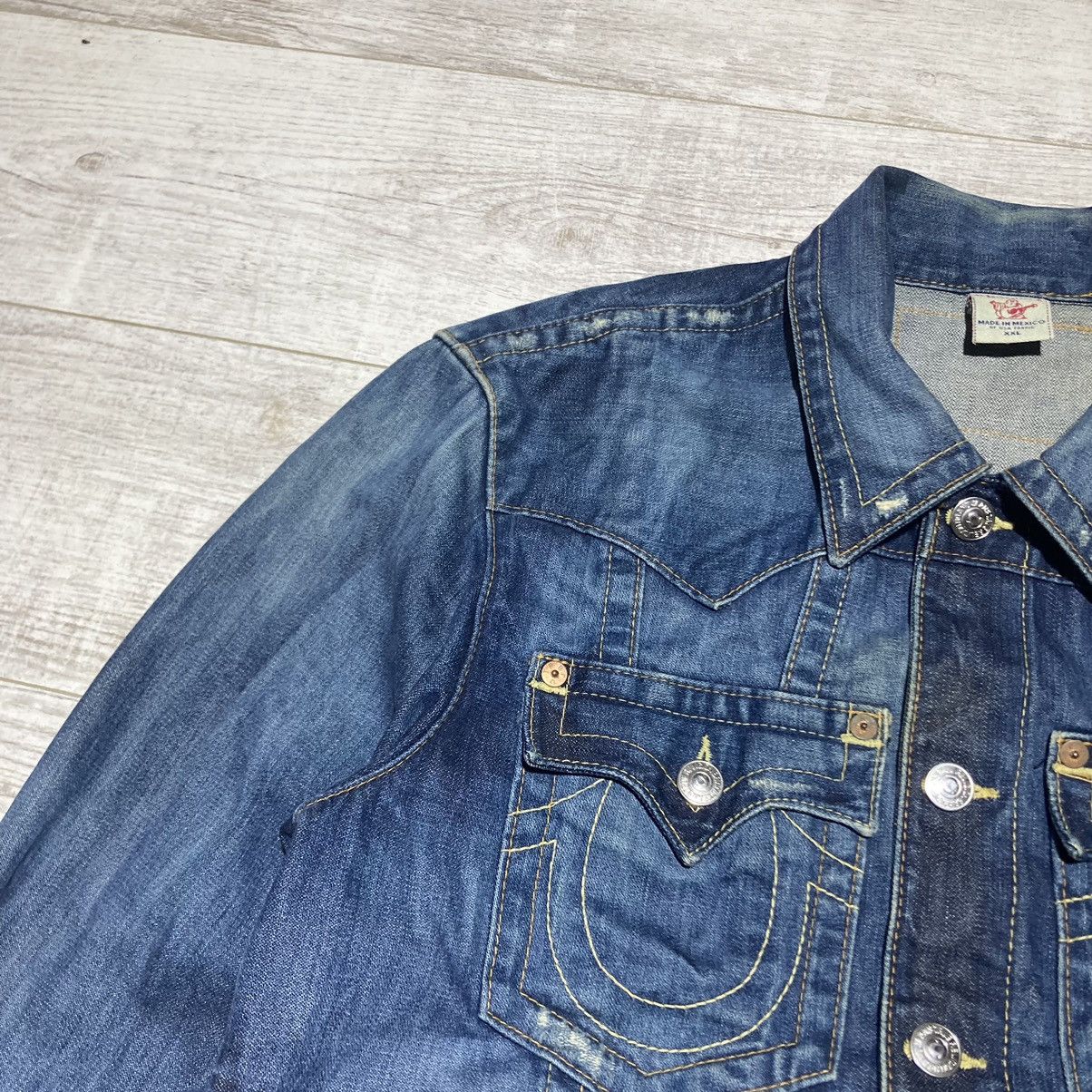 True Religion True Religion Jimmy Super Distressed Denim Jeans Jacket Size US XL / EU 56 / 4 - 3 Thumbnail