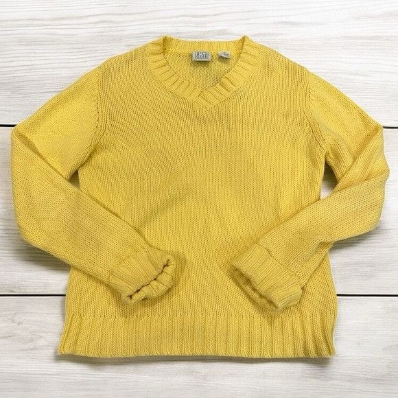 Other Vintage Field Gear Cotton Blend Women’s Yellow V-Neck Sweate Size S / US 4 / IT 40 - 1 Thumbnail