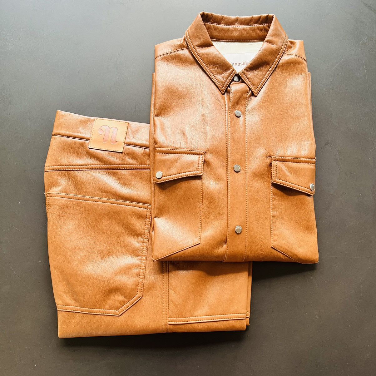 Nanushka Nanushka Okobor leather Shirt and 5-pockets Pants Size US L / EU 52-54 / 3 - 1 Thumbnail