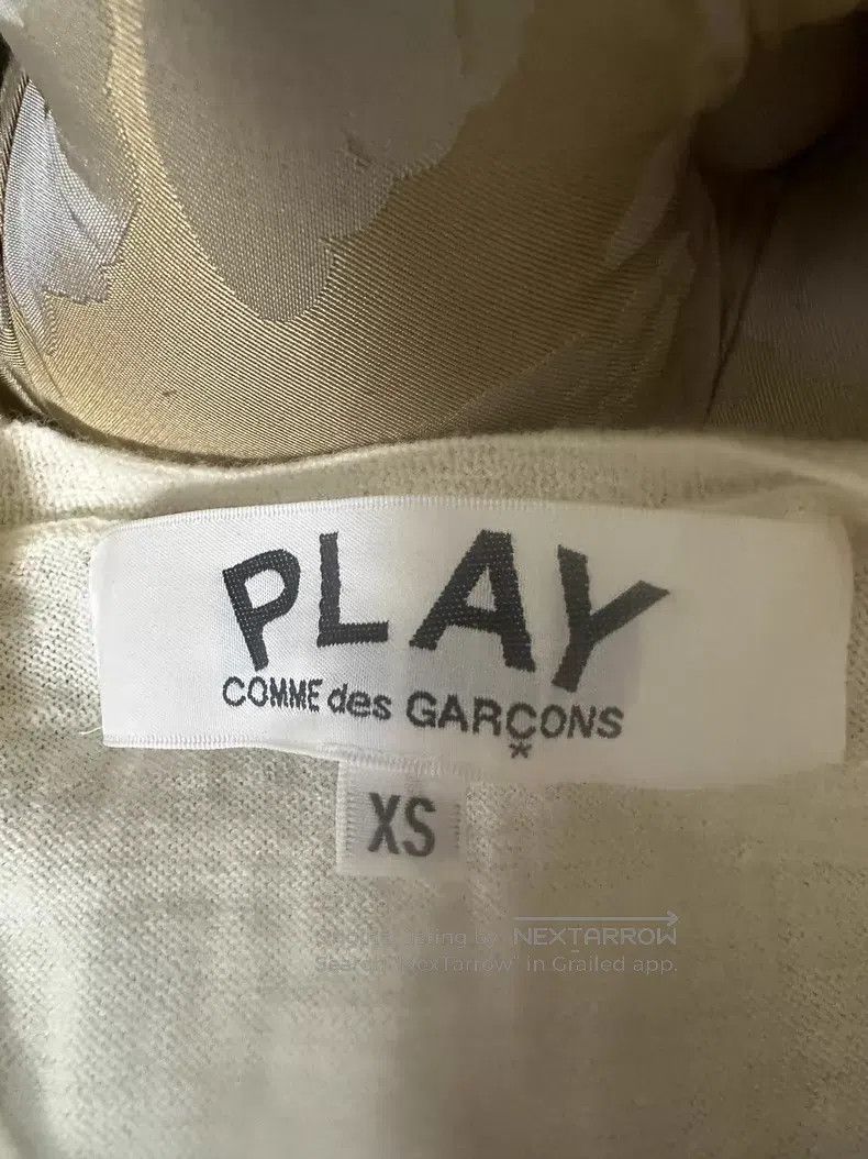 Comme des Garcons Comme des Garcons White short-sleeved knit cardigan Size XS / US 0-2 / IT 36-38 - 4 Thumbnail
