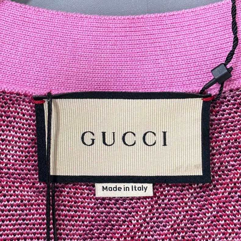 Gucci Gucci Pink heart full-print knitted cardigan jacket 2506-Ne Size M / US 6-8 / IT 42-44 - 5 Thumbnail