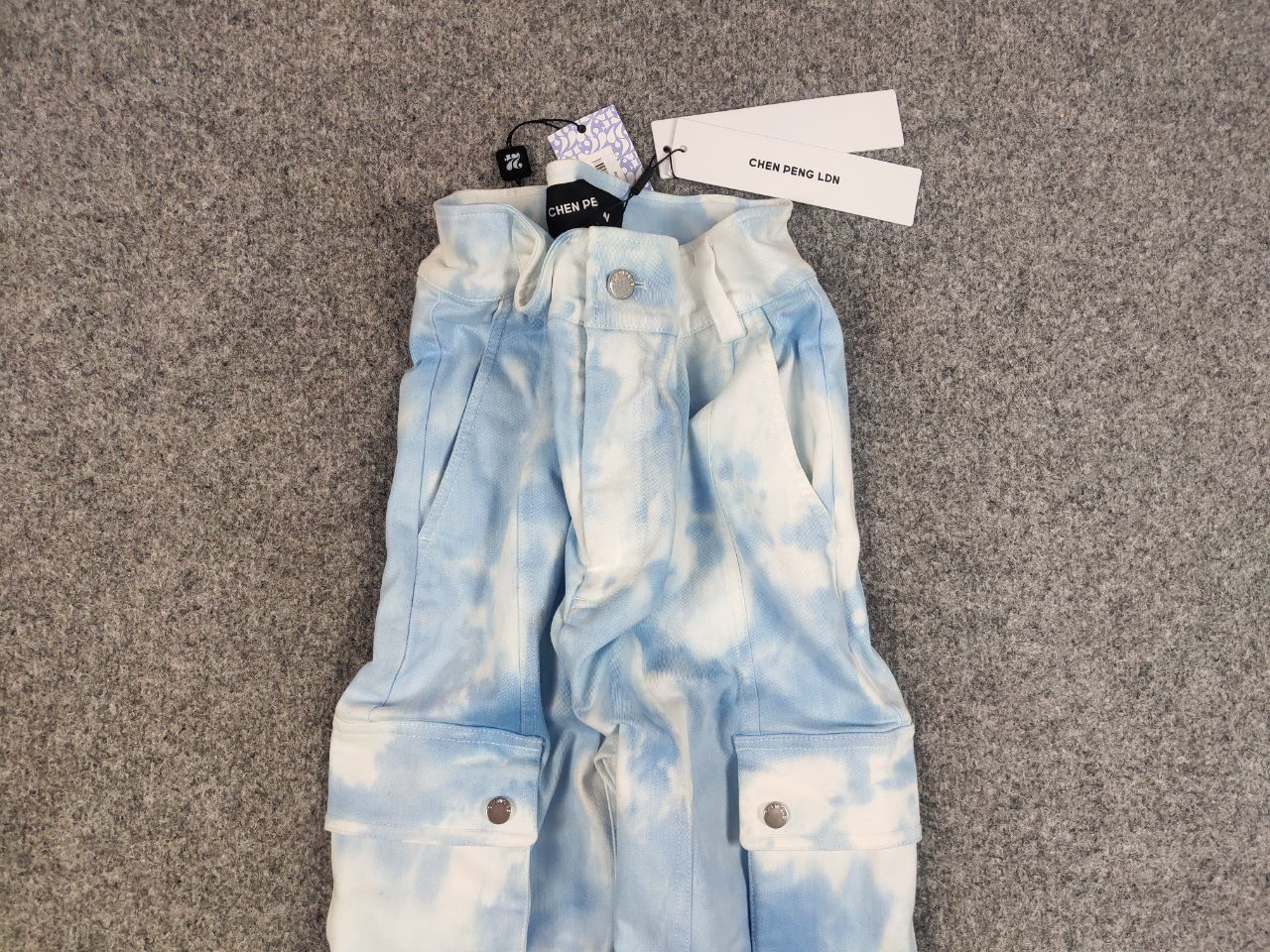 CHENPENG Chen Peng Japan Design Roman Column Trouser Blue Cargo Pants Size US 32 / EU 48 - 8 Thumbnail