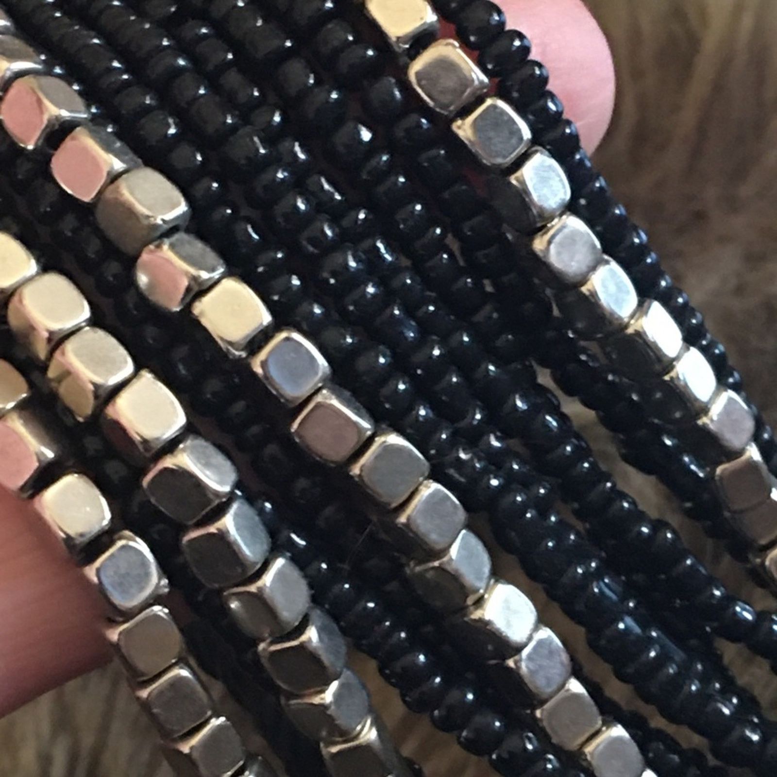 Jewelry Hand crafted braided seed bead necklace Size ONE SIZE - 6 Thumbnail