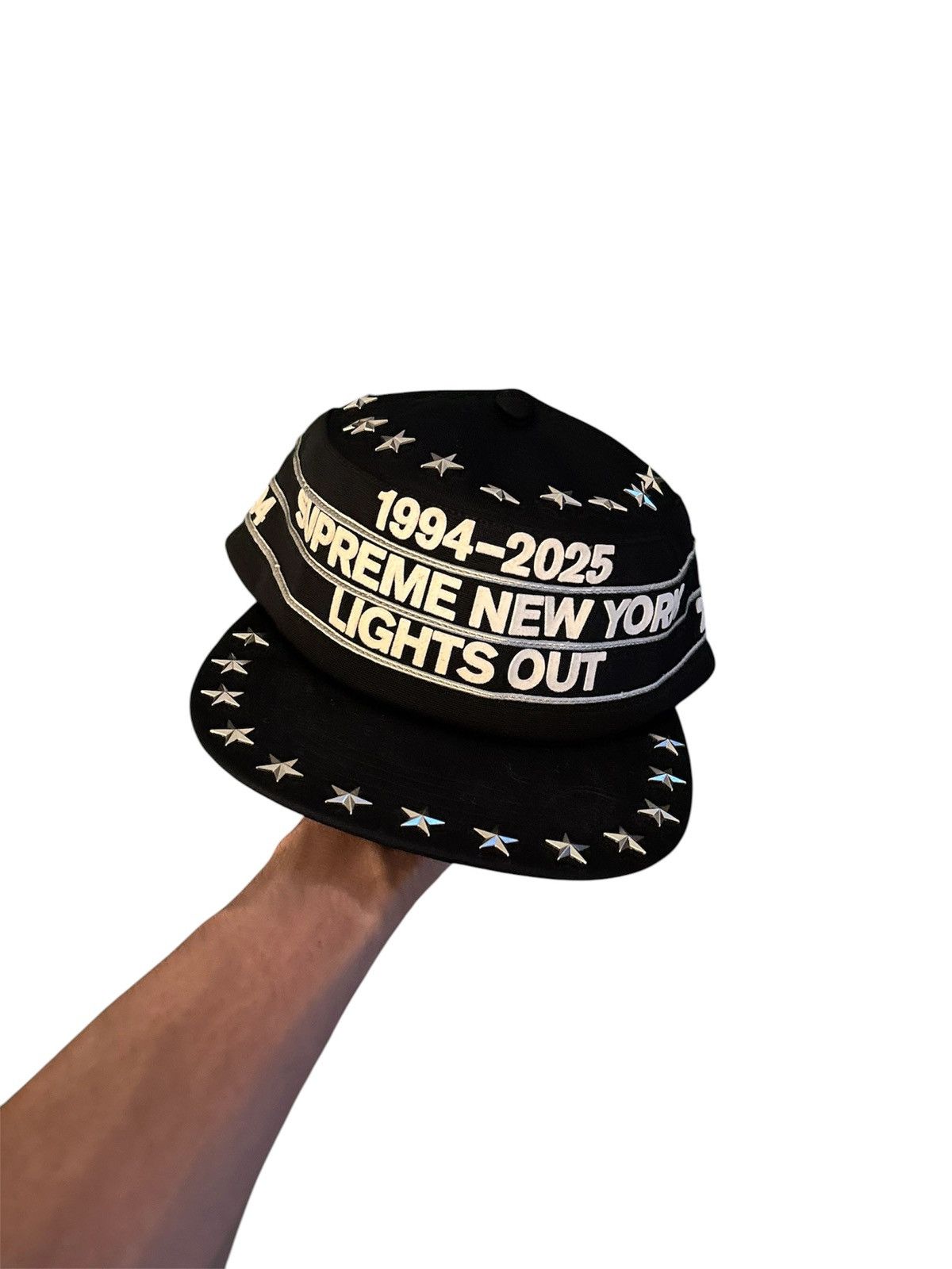 Supreme Supreme Stars Studded Pillbox Hat Black | Grailed