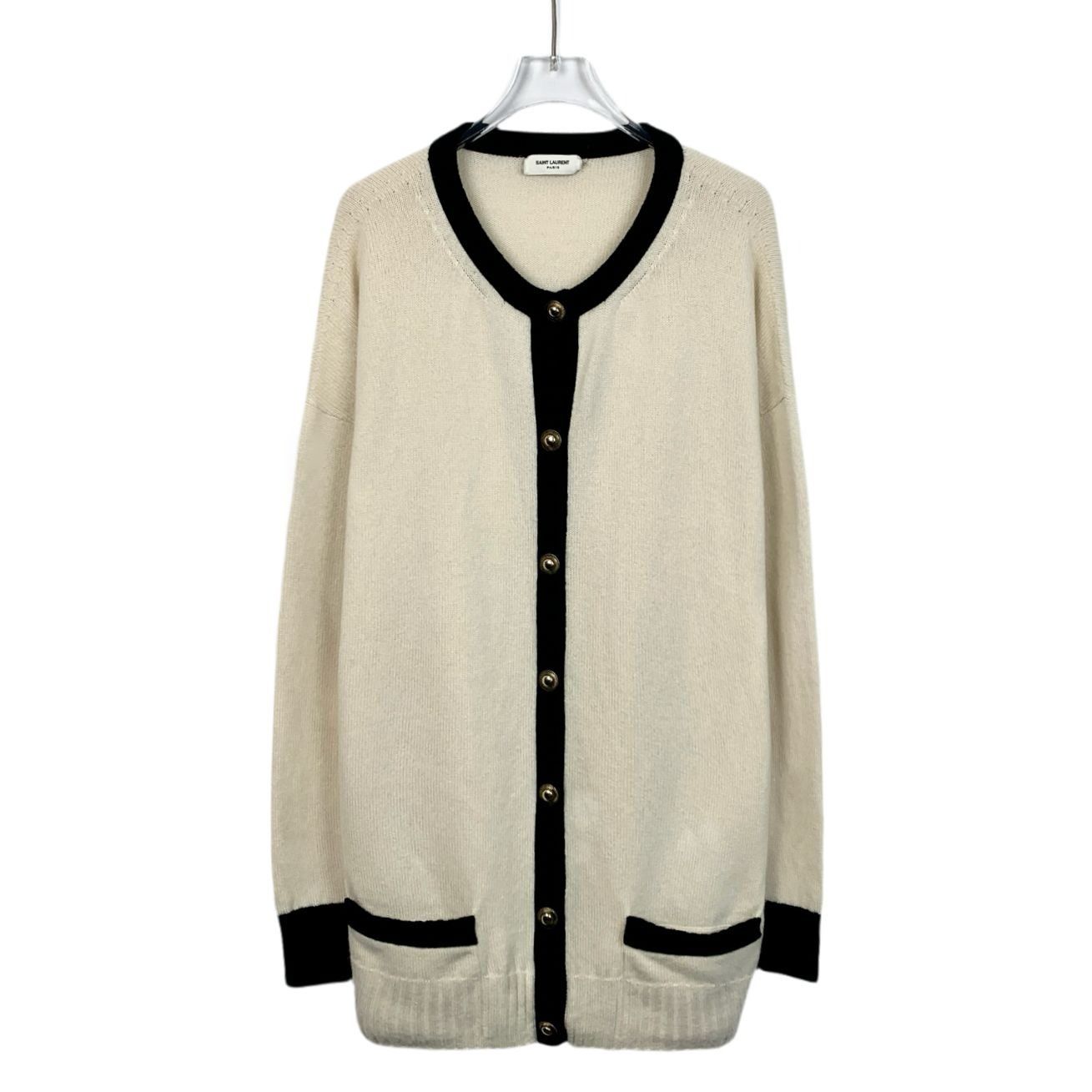Yves Saint Laurent Saint Laurent Paris Wool Button-Front Cardigan Sweater Size M / US 6-8 / IT 42-44 - 1 Thumbnail