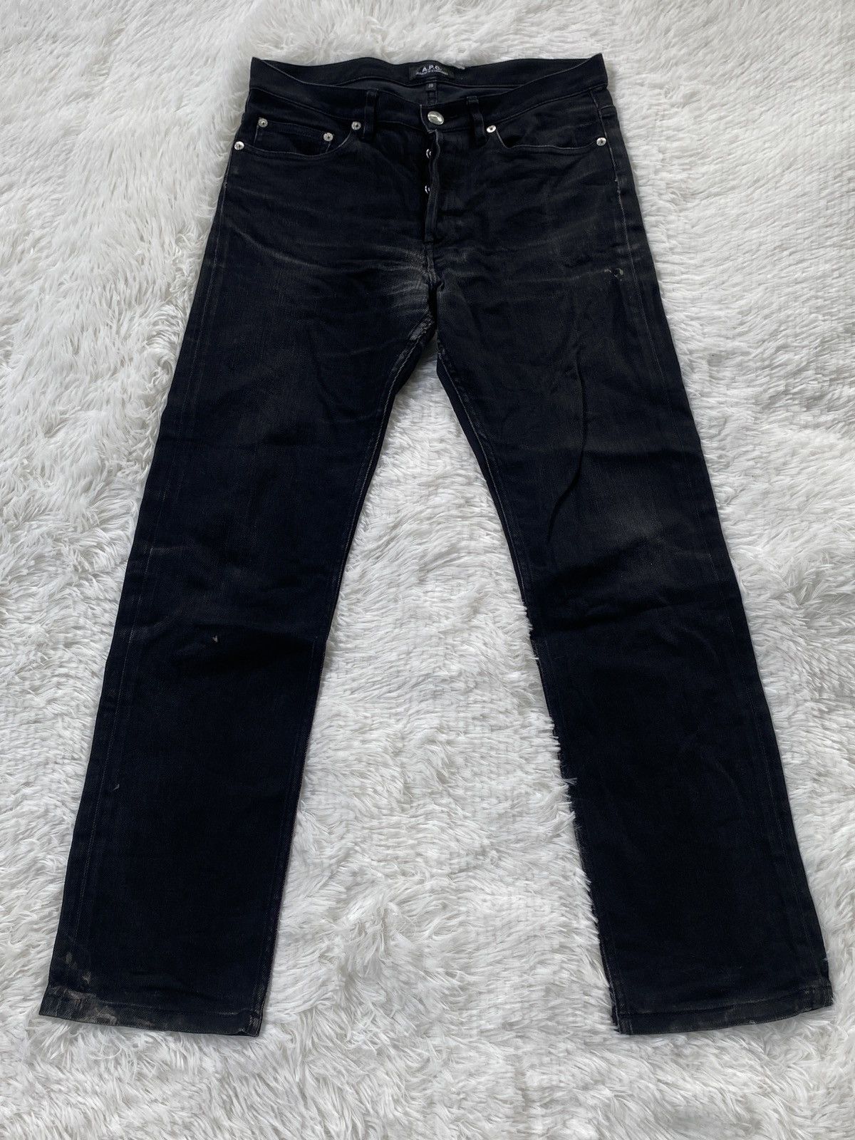 A.P.C. 🔥Binding now🔥A.P.C Black Jeans new standard distressed Size 30" / US 8 / IT 44 - 1 Thumbnail