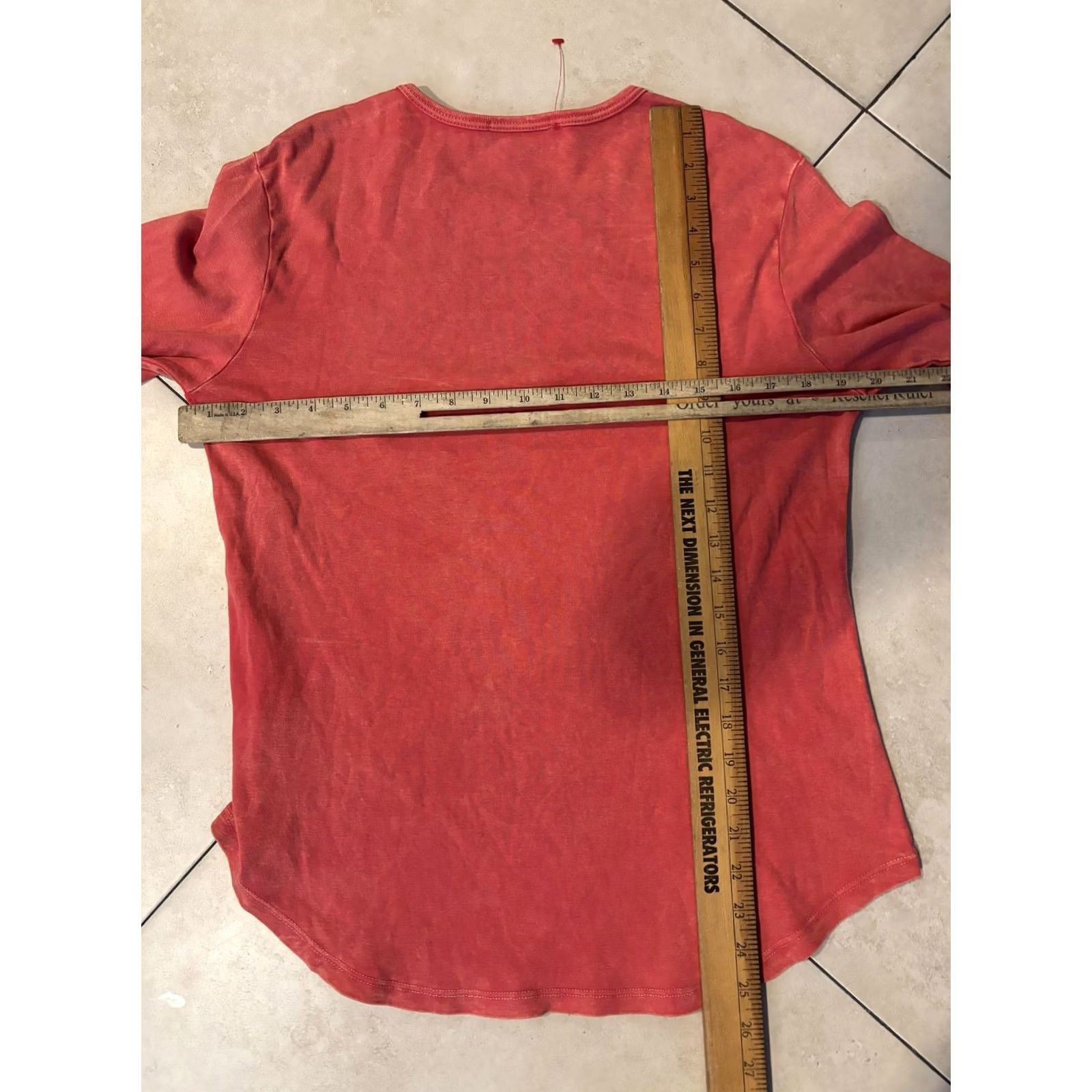 Vintage Jess & Jane Shirt Womens S Red Abstract Print 3/4 Sleeve Top Made USA Size S / US 4 / IT 40 - 5 Thumbnail