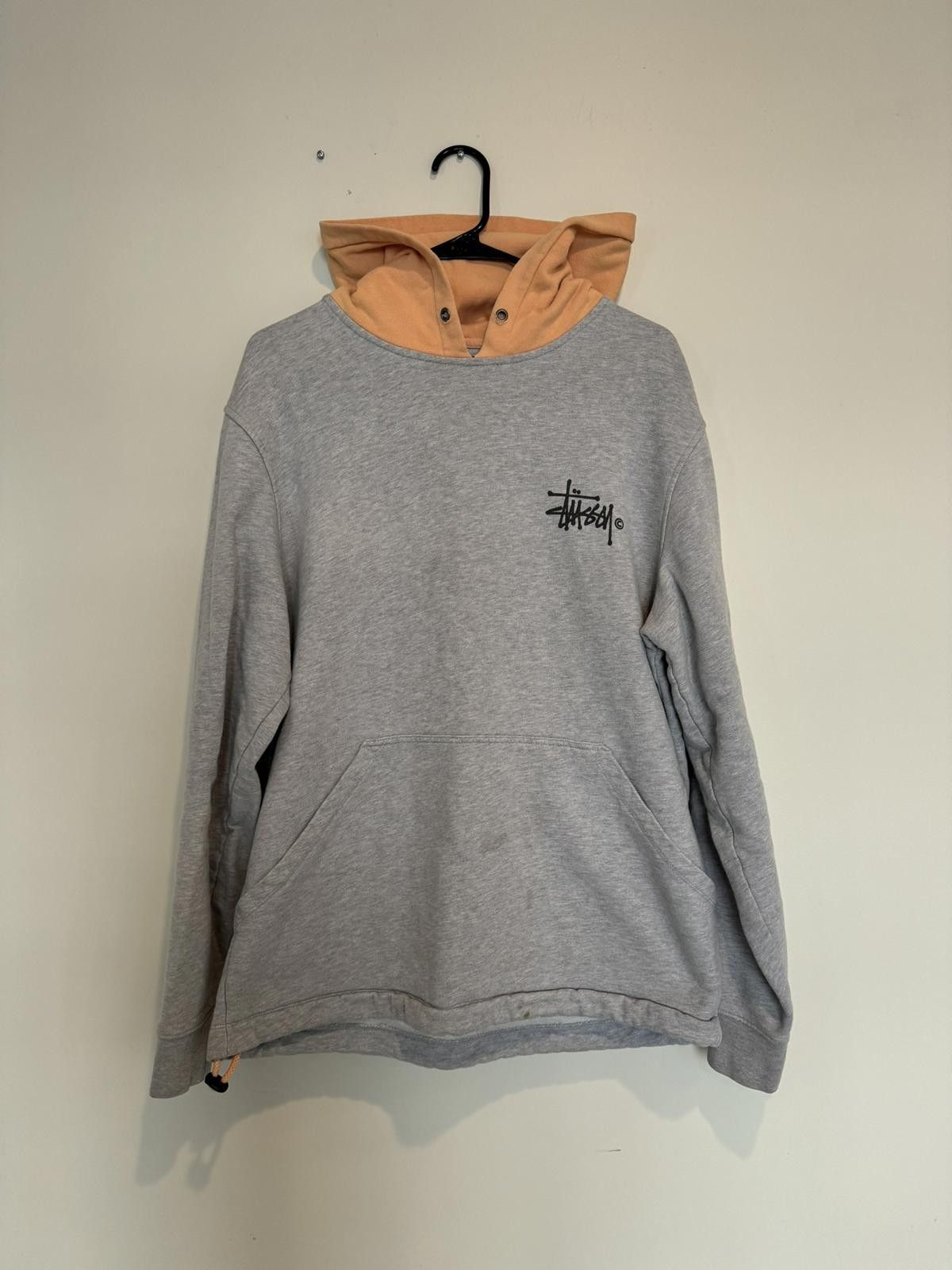 Stussy Stussy Two-Tone Hooded Sweatshirt Grey and Tan Size US L / EU 52-54 / 3 - 2 Thumbnail