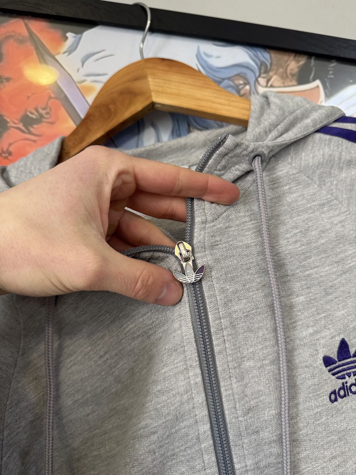 Adidas Very crazy Adidas Vintage Y2K Hoodie Zip Boxy Fit Rare Thick Size M / US 6-8 / IT 42-44 - 7 Thumbnail