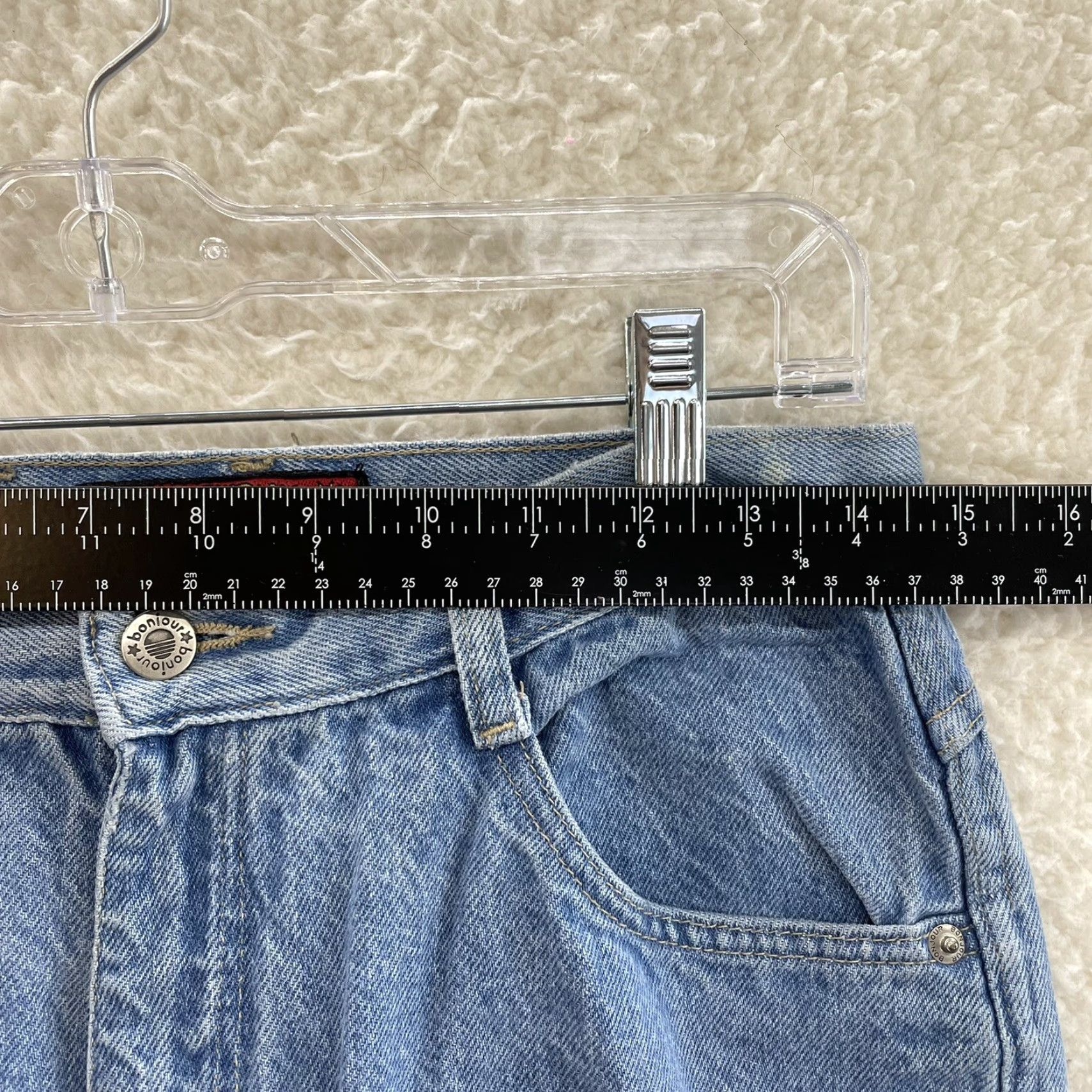 Vintage VINTAGE BonJour Jeans 80s Denim Women Petite High Waisted Tapered Leg 29 30 12P 27 Inseam Blue Size 34" / US 12 / IT 48 - 7 Thumbnail