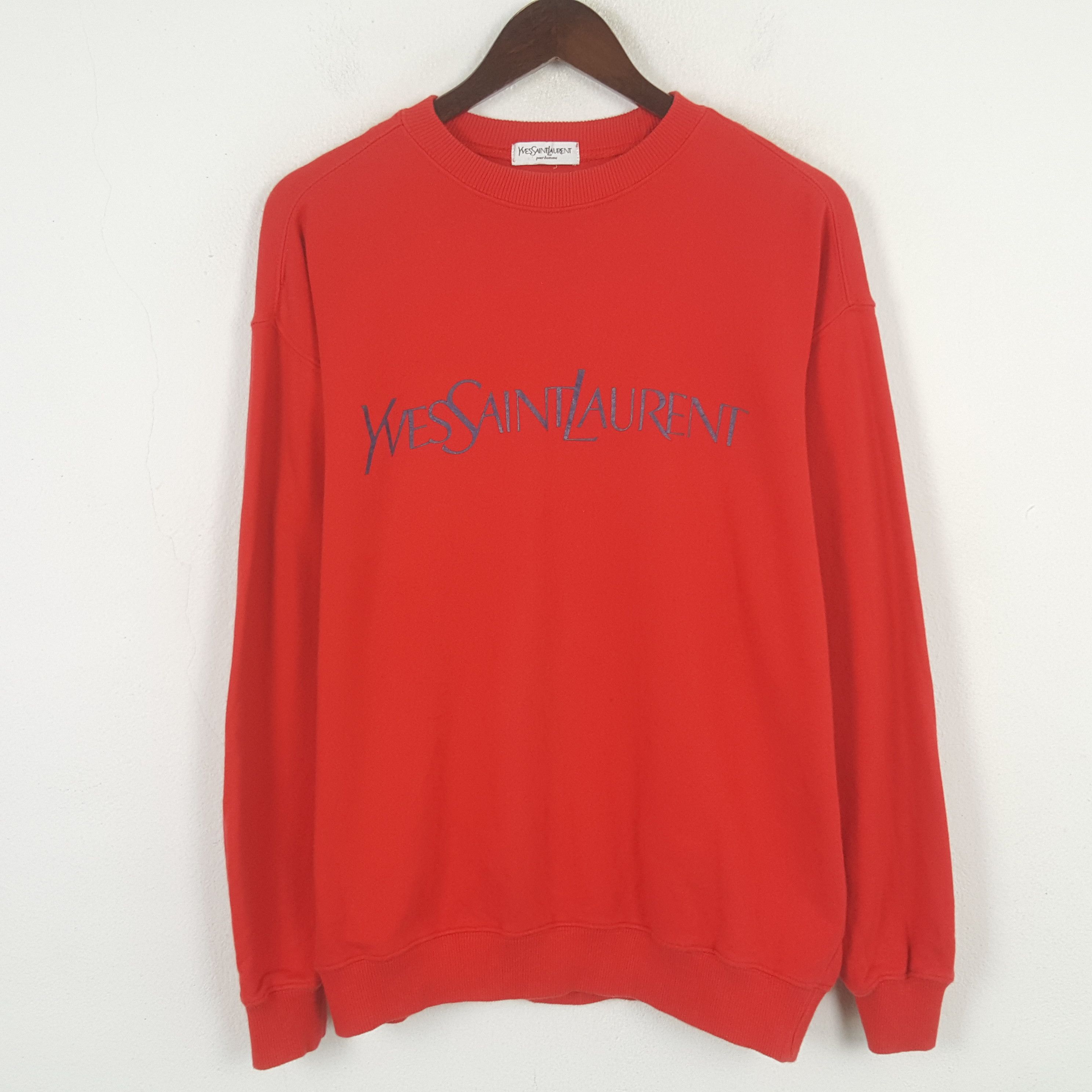 Designer × Vintage × Yves Saint Laurent Vintage Yves Saint Laurent Sweatshirt Size US L / EU 52-54 / 3 - 1 Thumbnail