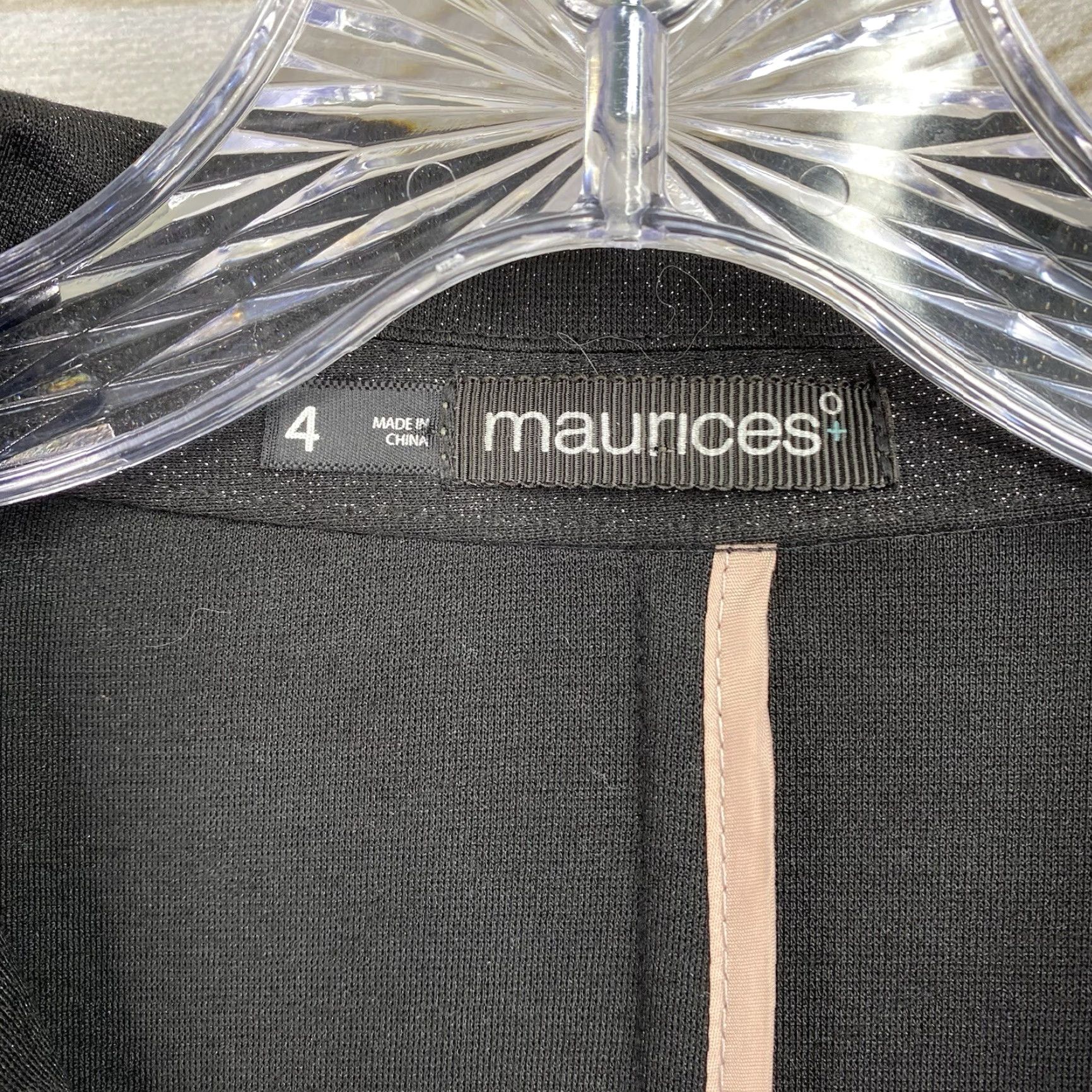 Vintage Maurices Cardigan Jacket 4X Black Glitter One Button Ruched Slvs Stretch Women Knit Cardigan Women Mens? Size XXL / US 16-18 / IT 52-54 - 2 Thumbnail