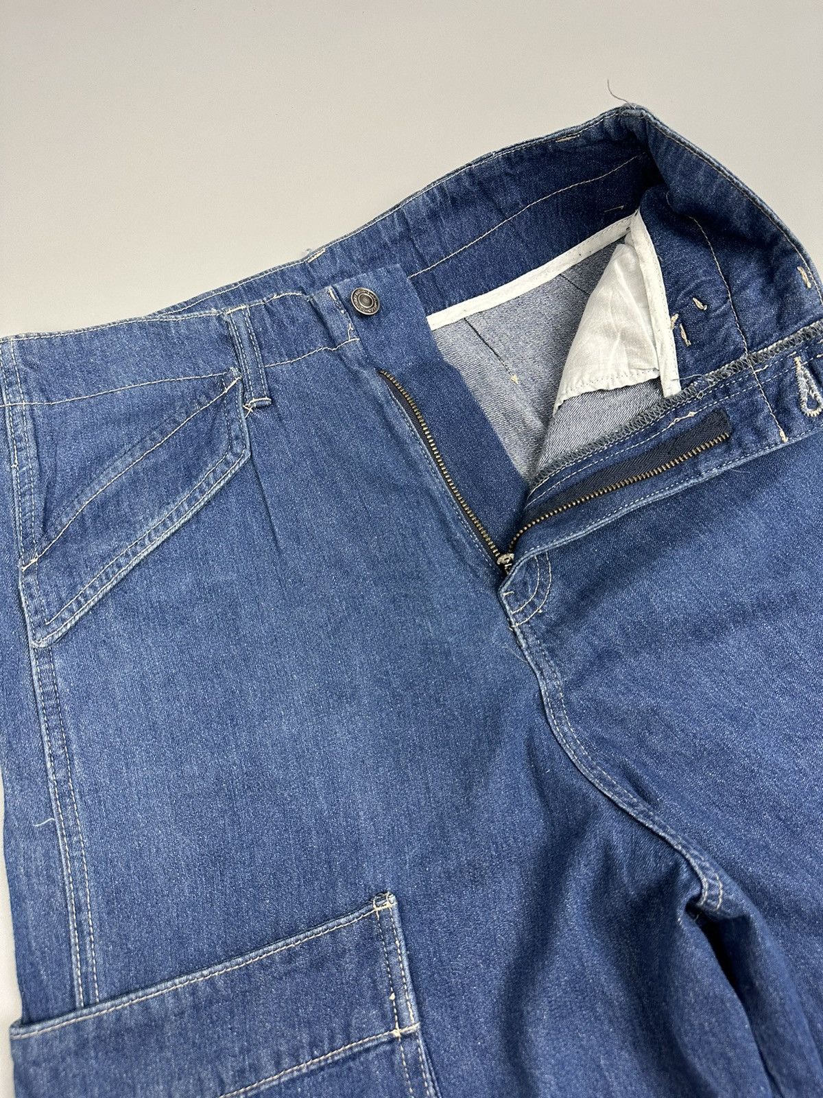 If Six Was Nine × Le Grande Bleu (L.G.B.) Vintage Mili Mili Baggy Multi Pocket Jeans Size US 30 / EU 46 - 10 Thumbnail