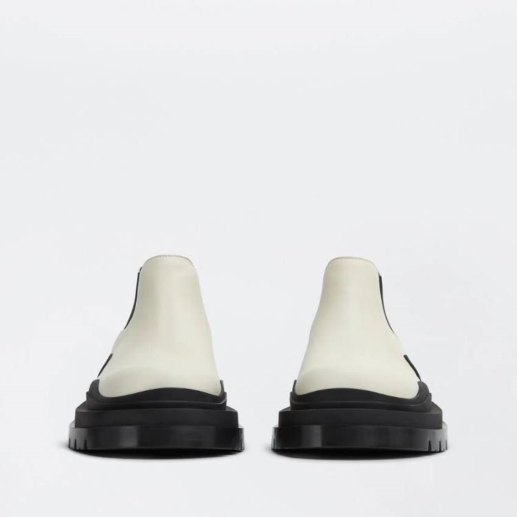 Bottega Veneta o1loc1c1025 630281 Tire Chelsea Ankle Boots in Ivory/Black Size US 10 / EU 43 - 2 Thumbnail