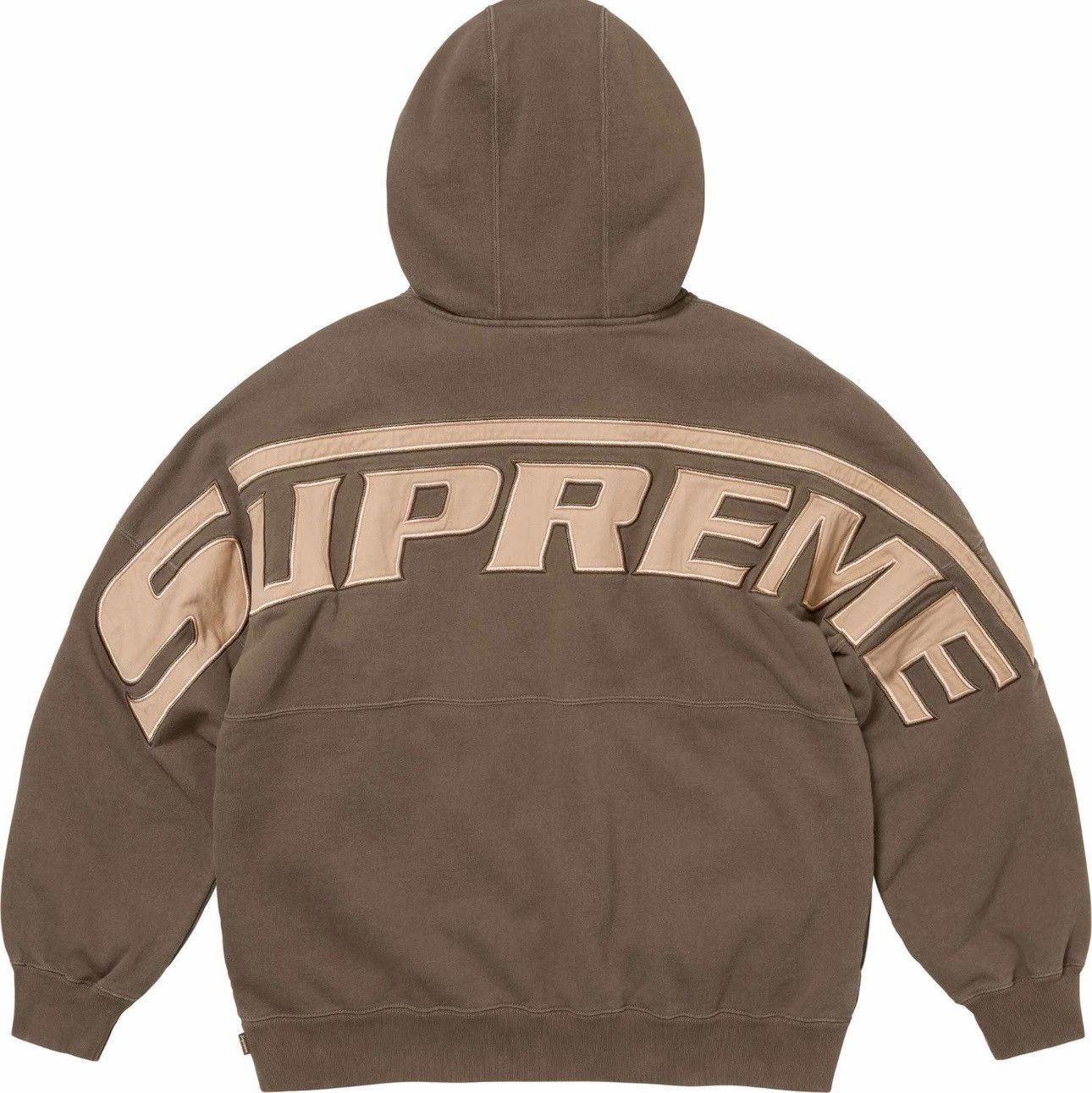 Supreme Supreme Wrapped Half Zip Hooded Sweatshirt Dusty Brown SS24 Size US XXL / EU 58 / 5 - 1 Thumbnail