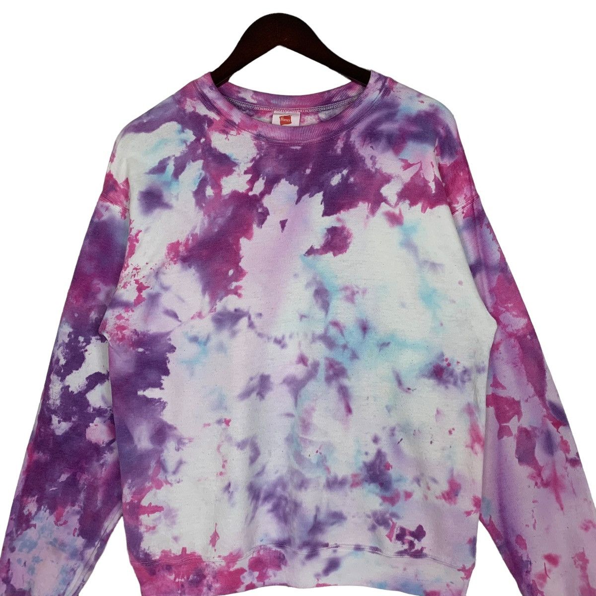 Hanes × Vintage Vintage Hanes Streetwear Crewneck Tye Dye Sweatshirt Size US M / EU 48-50 / 2 - 2 Thumbnail