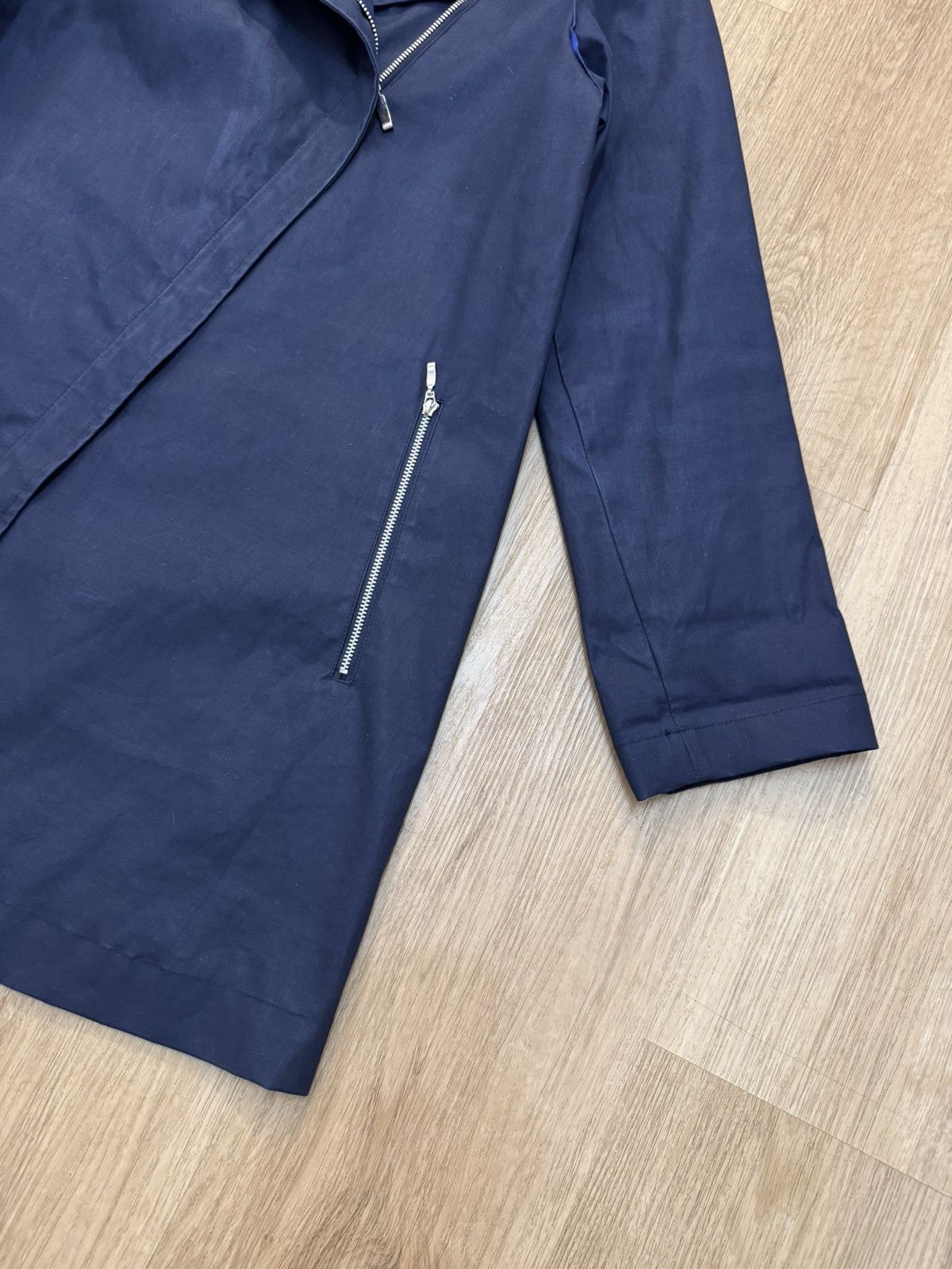 Other Pret Pour Partir Eclat Navy Waxed Cotton Trench Coat 36 S Size S / US 4 / IT 40 - 4 Thumbnail