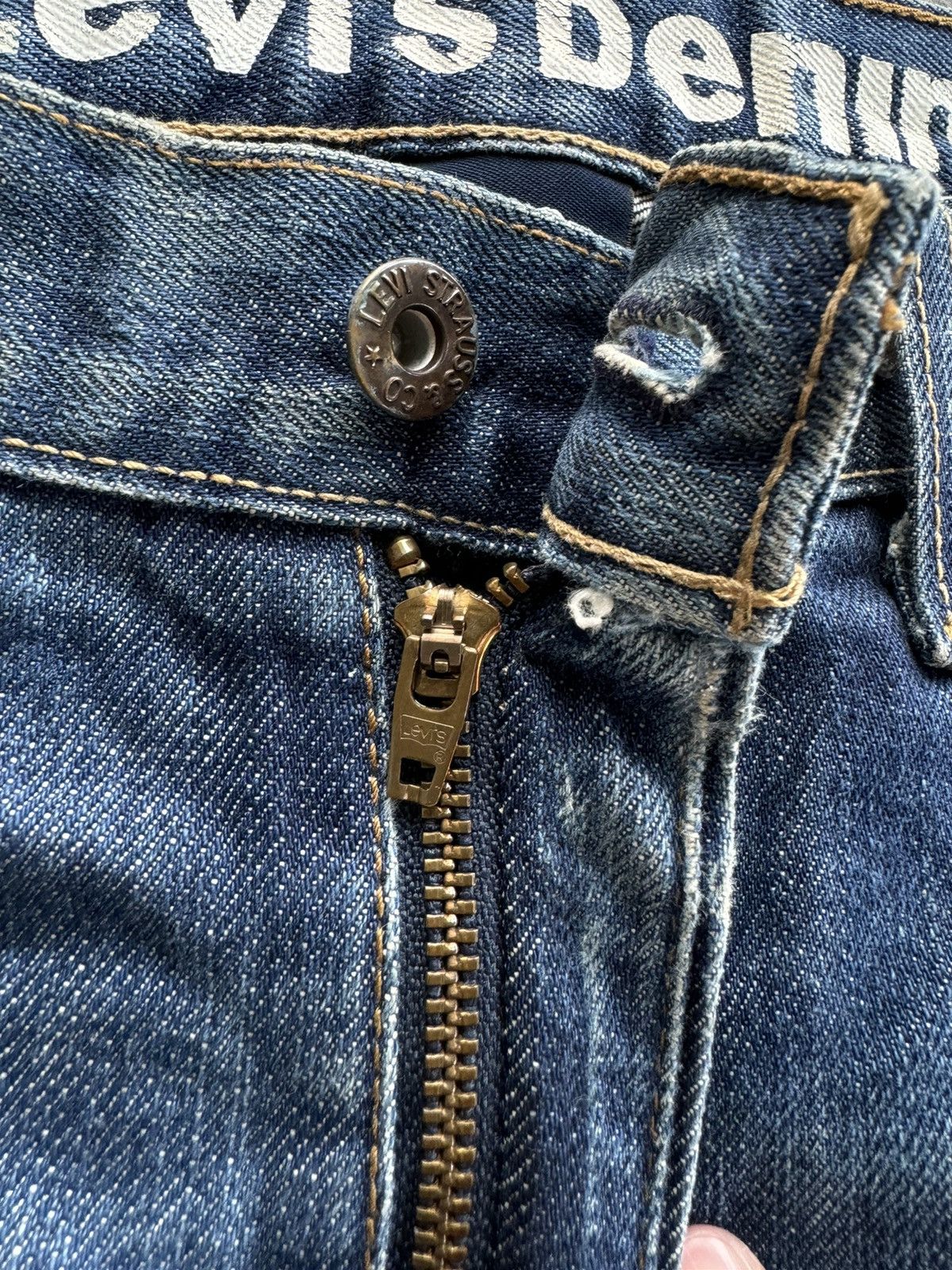 If Six Was Nine 💸LASTDROP💸 Vintage Levis 502 Distressed Ripped Denim Jeans Size US 34 / EU 50 - 7 Thumbnail