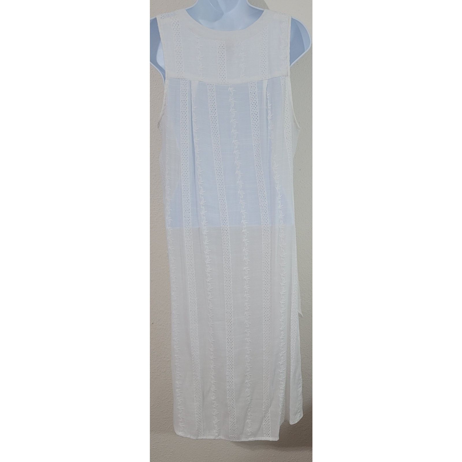 Other Knox Rose White Sleeveless Hi Low Tunic Tank Medium Boho Size M / US 6-8 / IT 42-44 - 3 Thumbnail