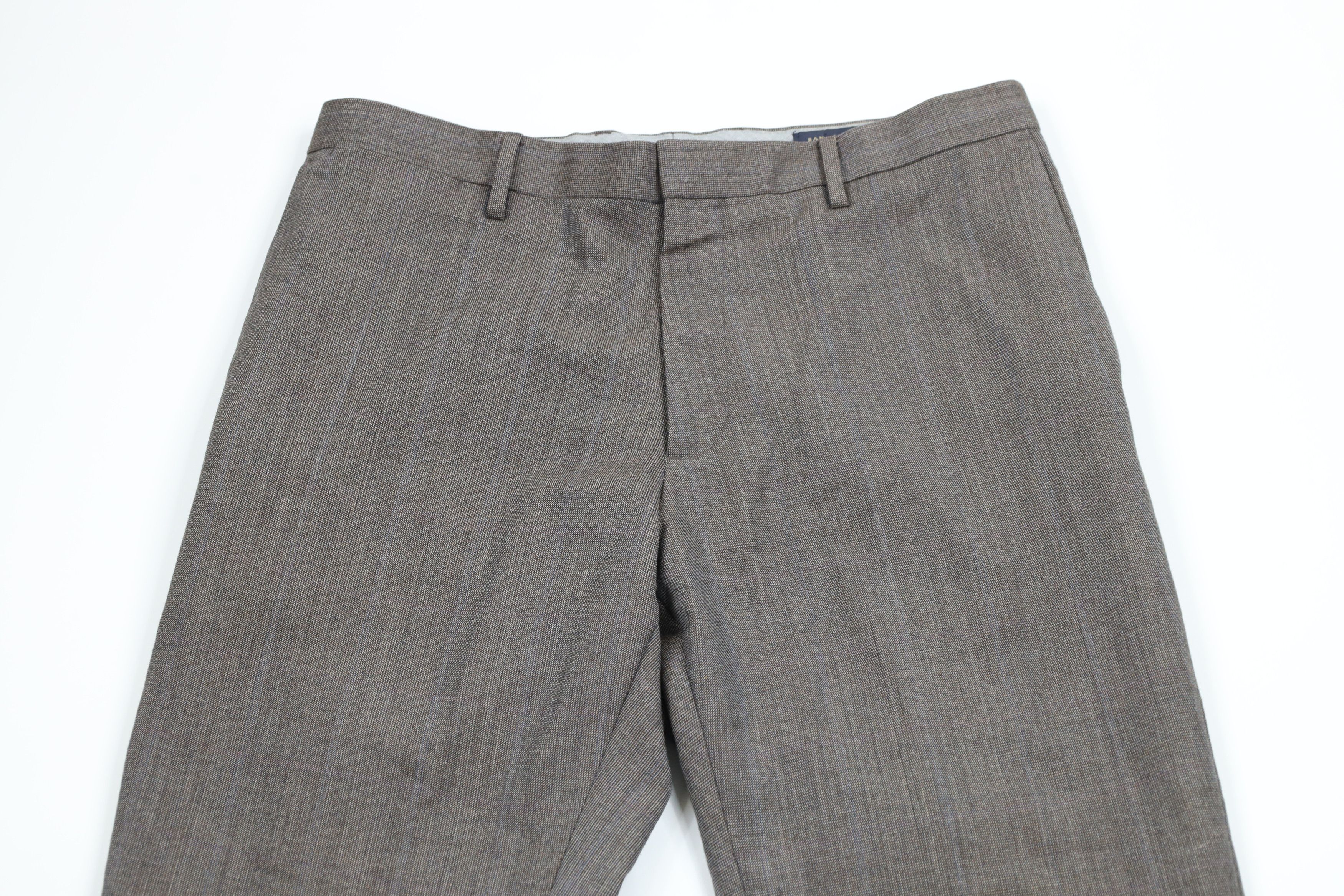 Banana Republic × Vintage Banana Republic Fit Wool Wide Leg Chino Pants Trousers Brown Size US 33 - 2 Thumbnail