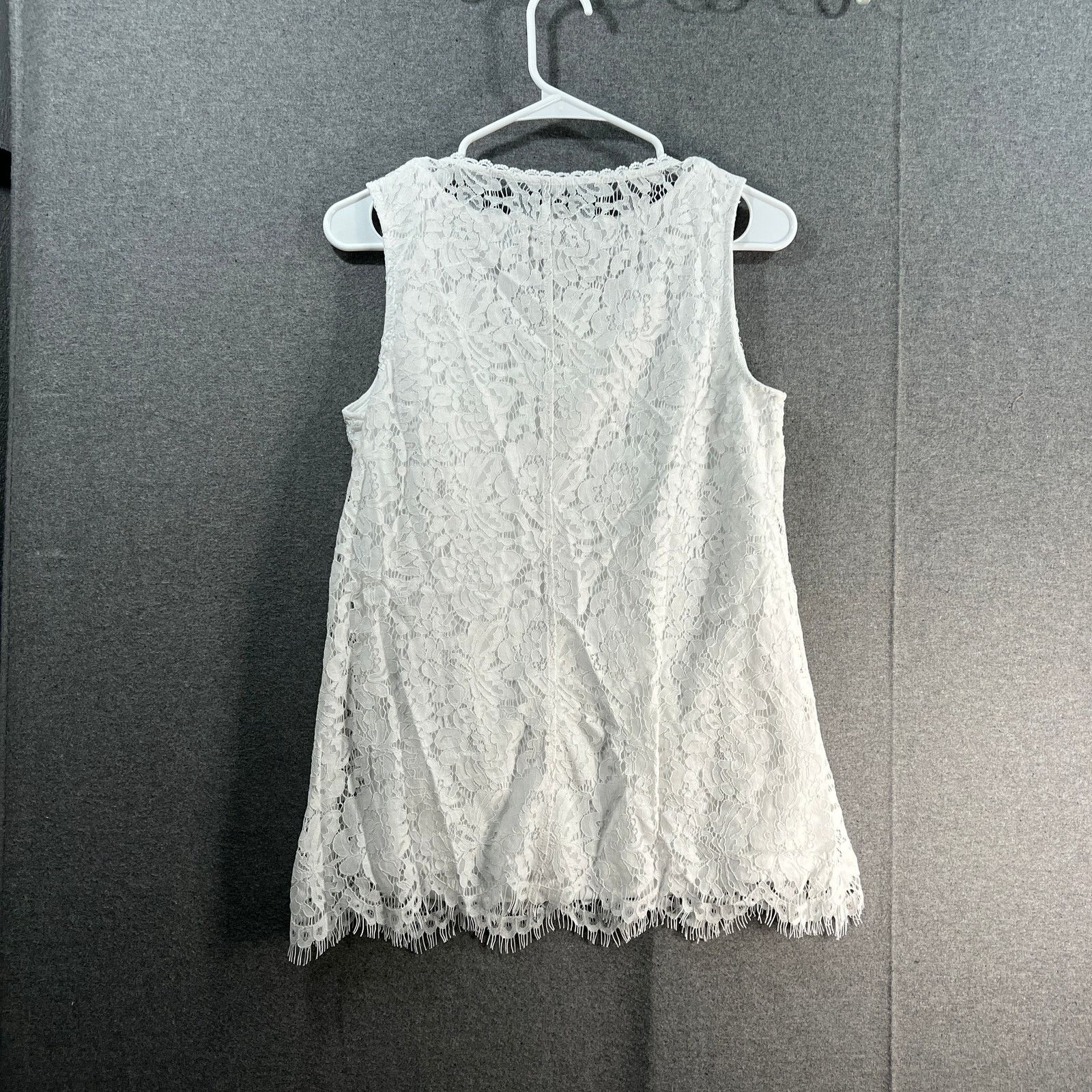 Isaac Mizrahi Isaac Mizrahi Live! Lace Swing Tank Bright White Size Small Size S / US 4 / IT 40 - 2 Thumbnail